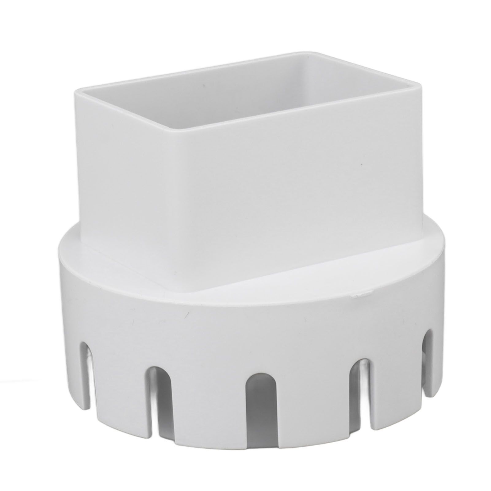 Downspout Adapter Plastic Drain Adapter Replacement Downpipe Converter Connector with Screws White S 2x3in - Image 7