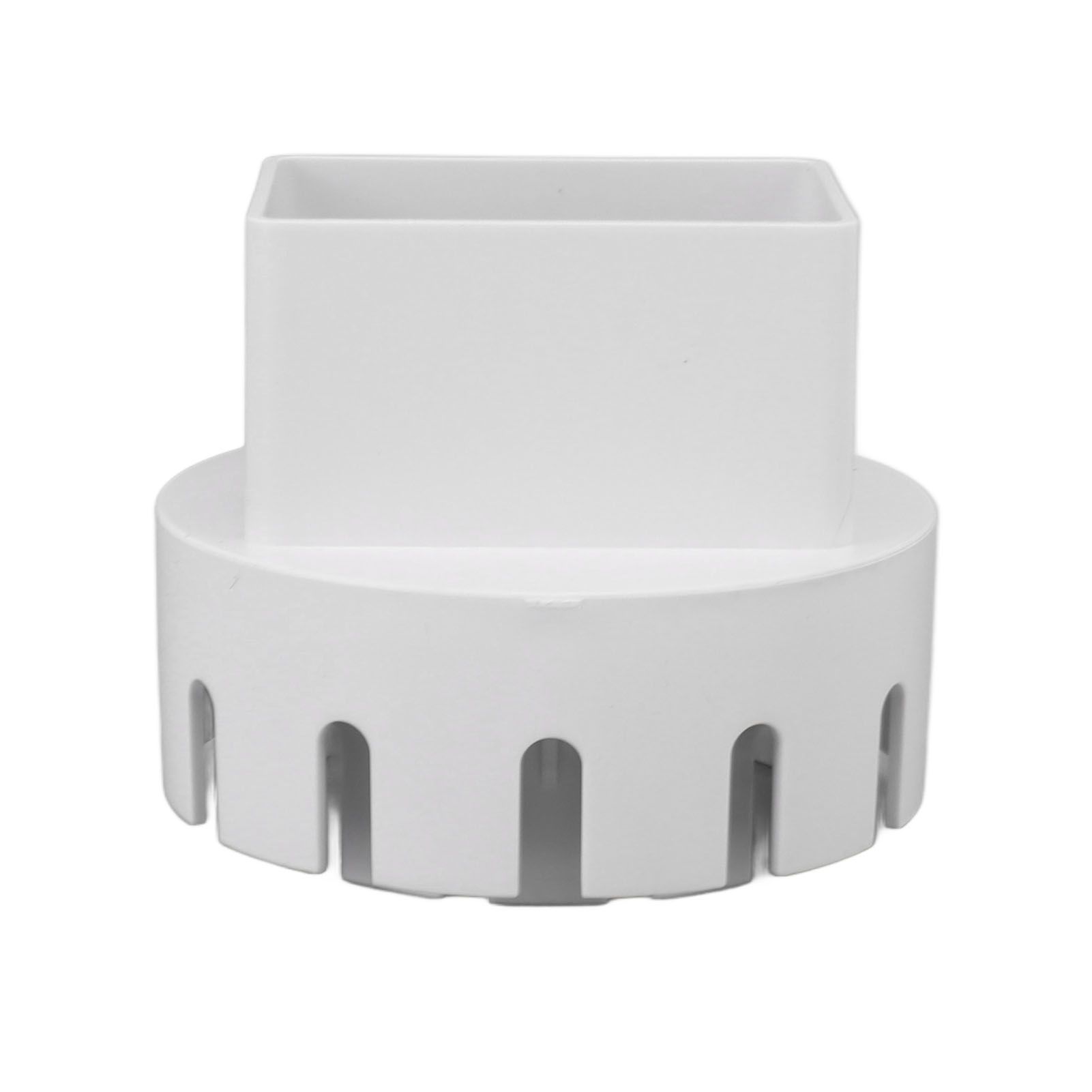 Downspout Adapter Plastic Drain Adapter Replacement Downpipe Converter Connector with Screws White S 2x3in - Image 8