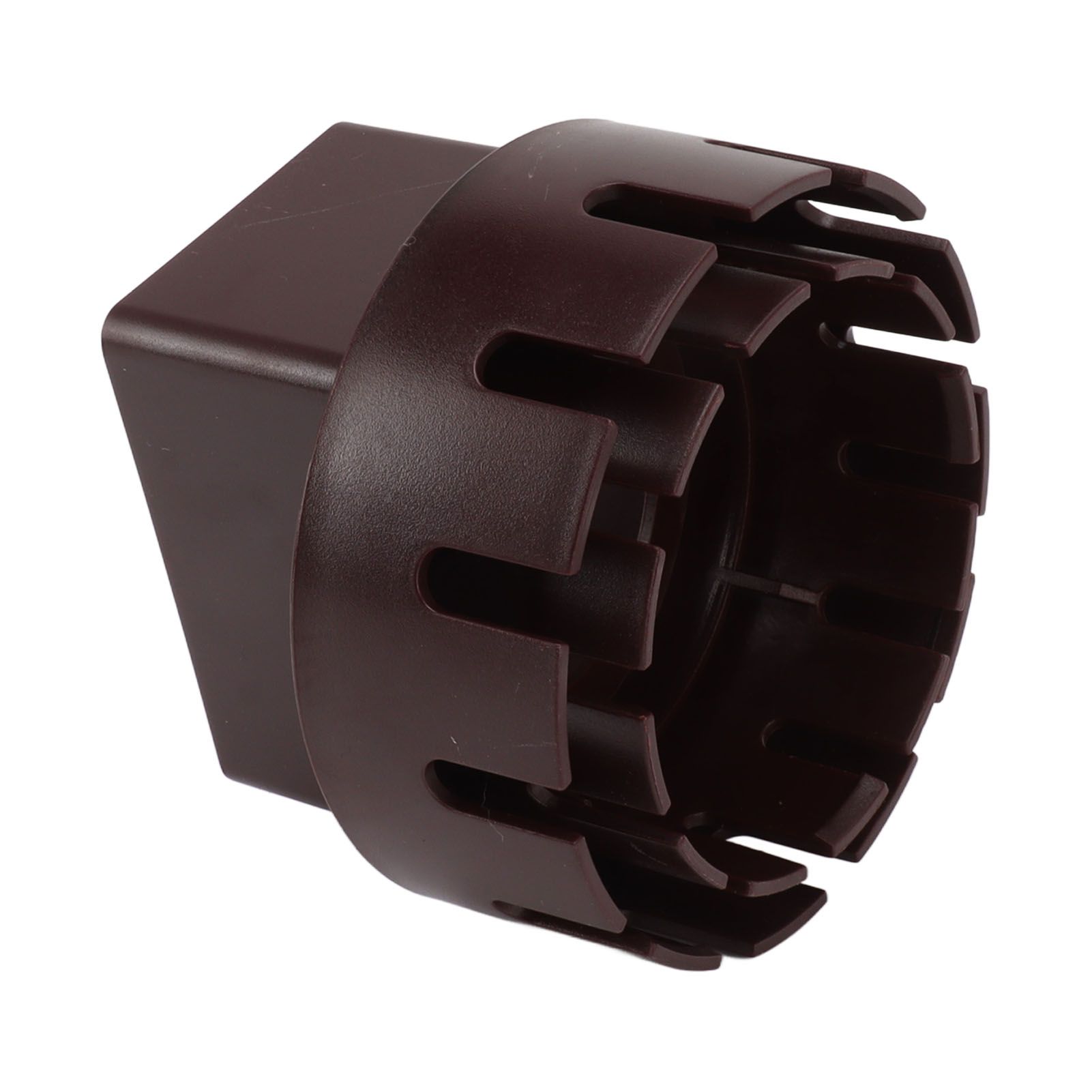 Downspout Adapter Plastic Drain Adapter Replacement Downpipe Converter Connector with Screws Brown S 2x3in - Image 2