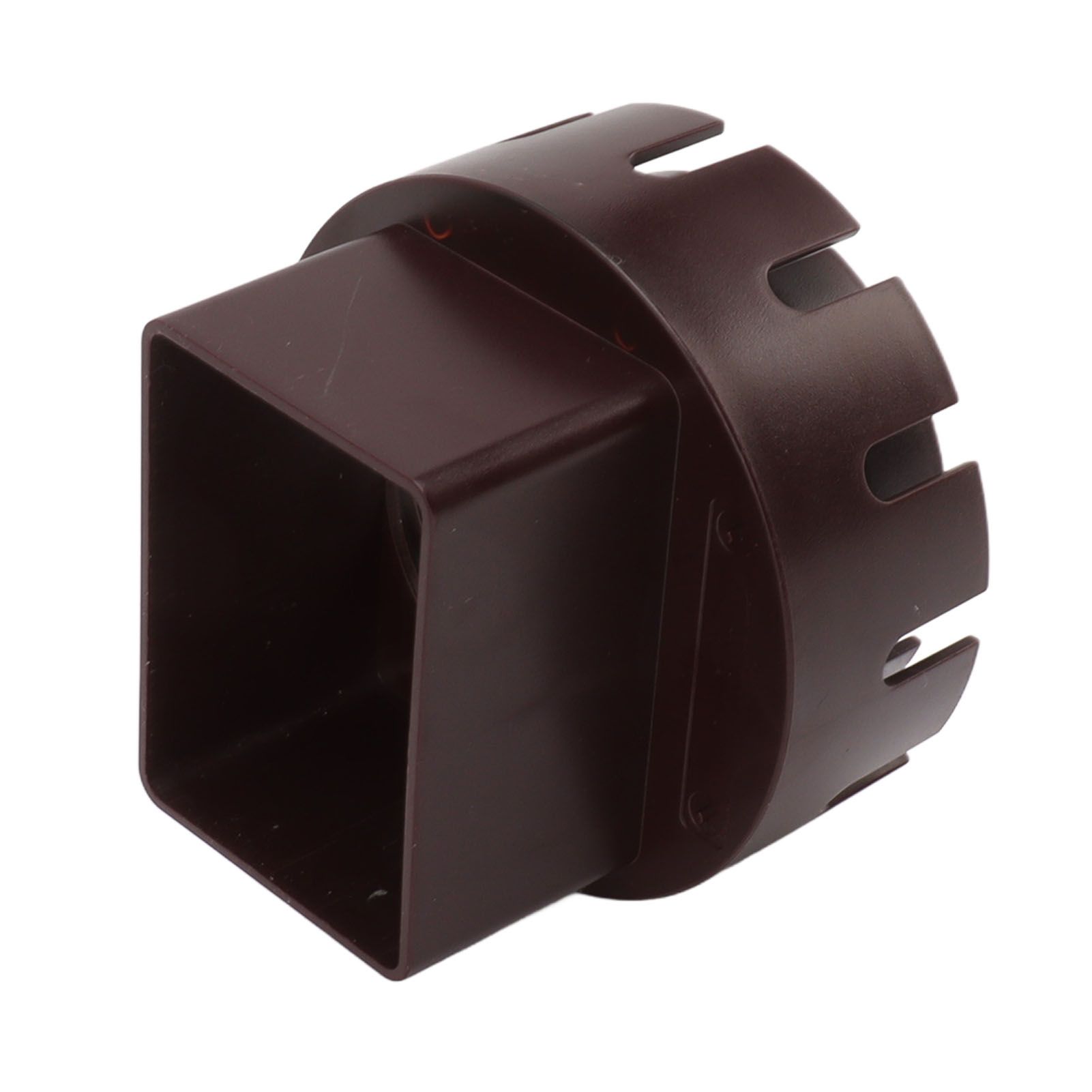 Downspout Adapter Plastic Drain Adapter Replacement Downpipe Converter Connector with Screws Brown S 2x3in - Image 3
