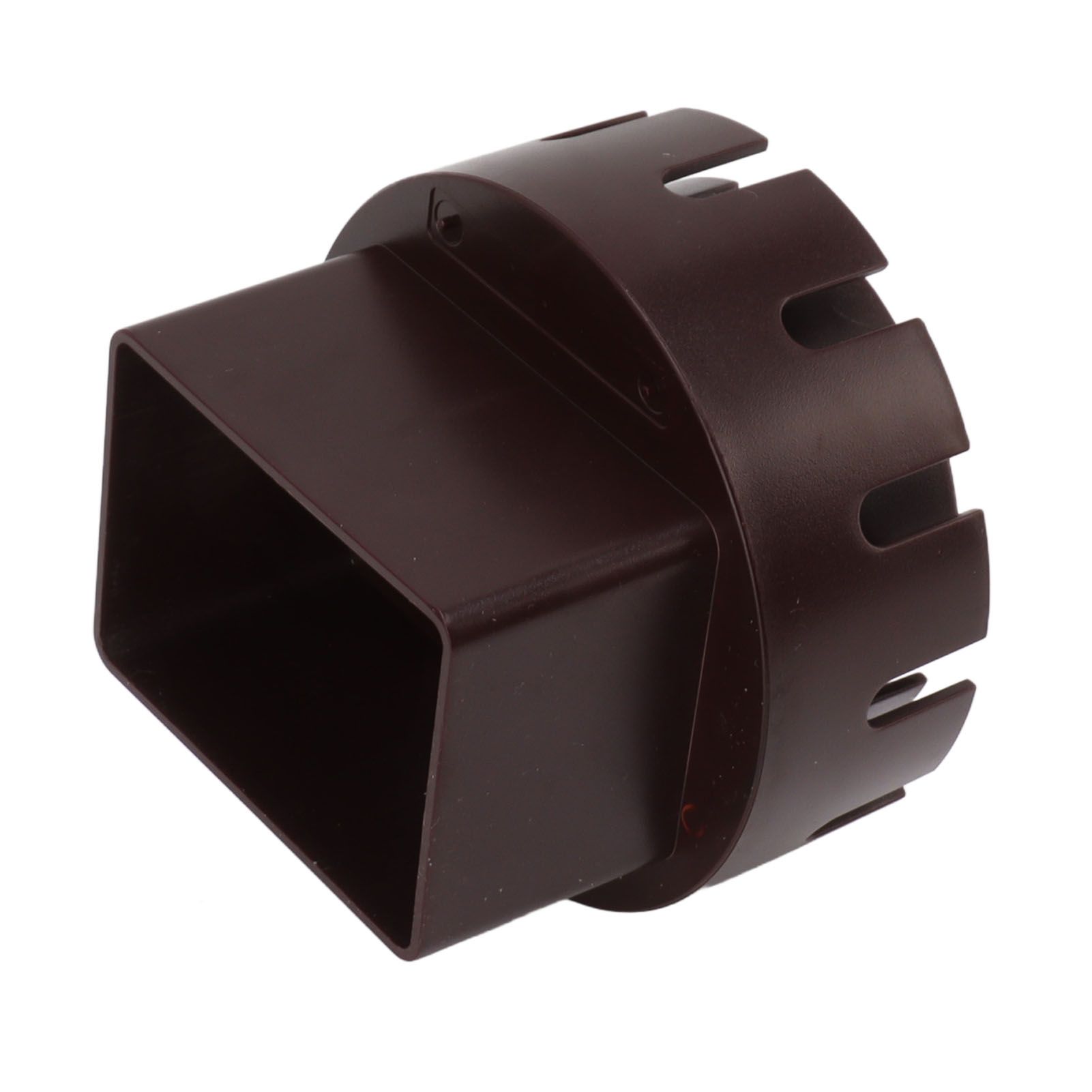 Downspout Adapter Plastic Drain Adapter Replacement Downpipe Converter Connector with Screws Brown S 2x3in - Image 4