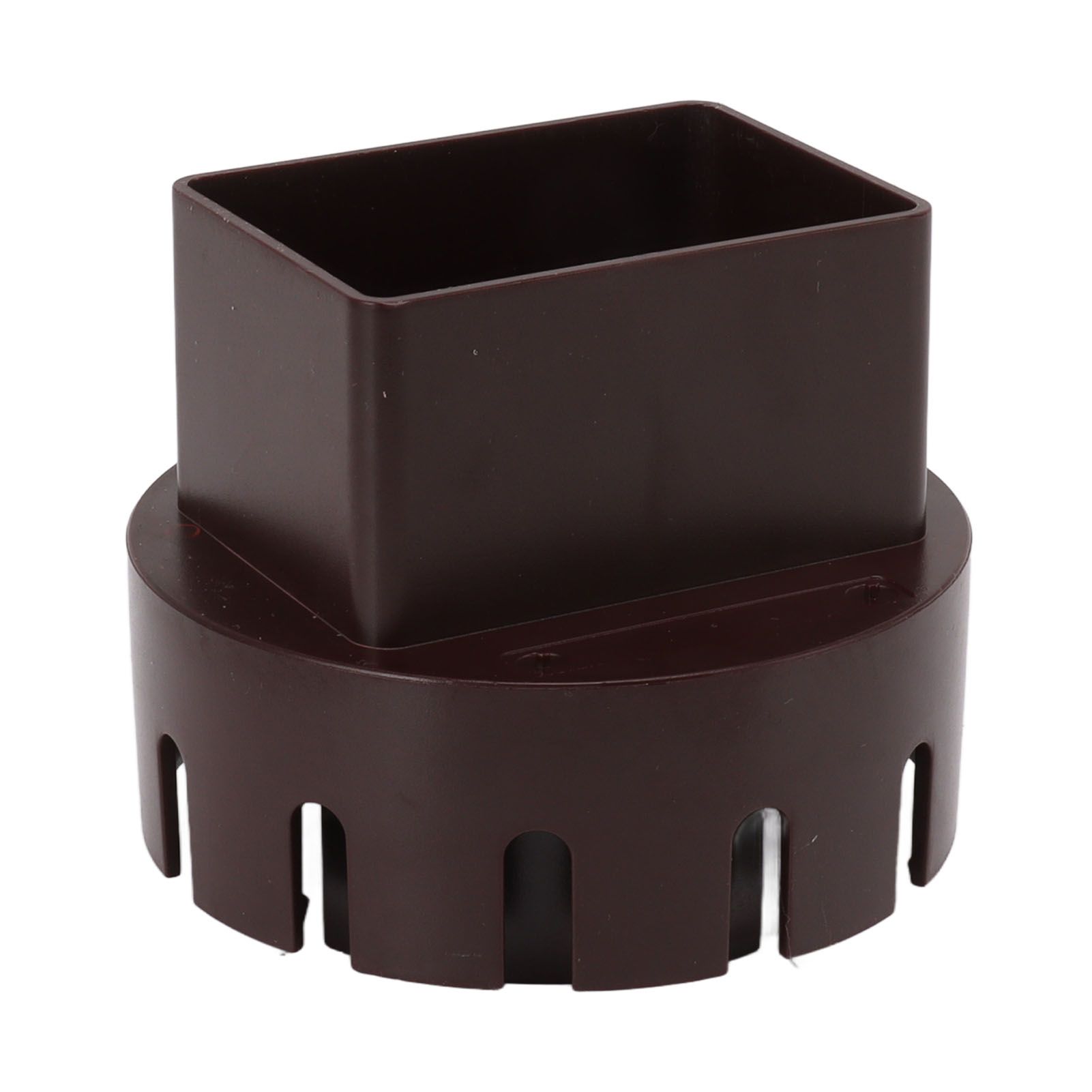 Downspout Adapter Plastic Drain Adapter Replacement Downpipe Converter Connector with Screws Brown S 2x3in - Image 7