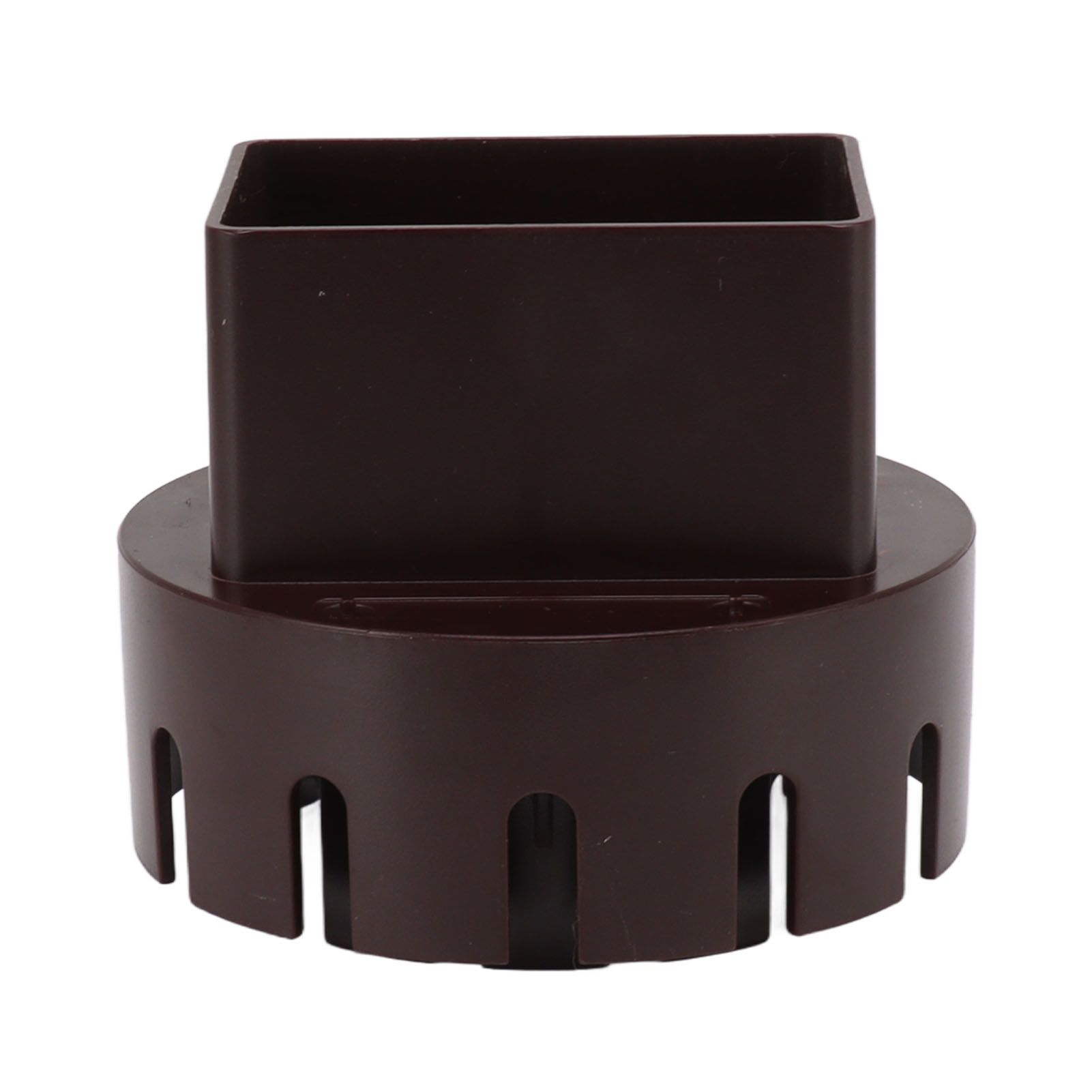 Downspout Adapter Plastic Drain Adapter Replacement Downpipe Converter Connector with Screws Brown S 2x3in - Image 8