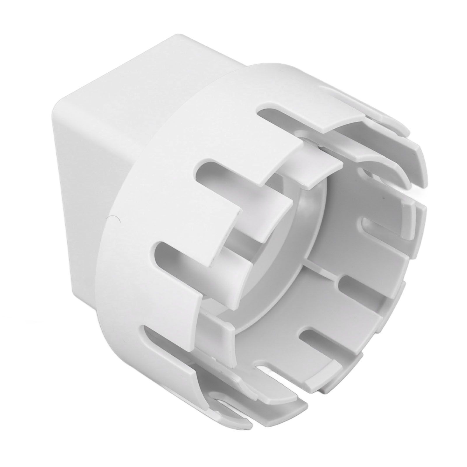 Downspout Adapter Plastic Drain Adapter Replacement Downpipe Converter Connector with Screws White L 3x4in - Image 2