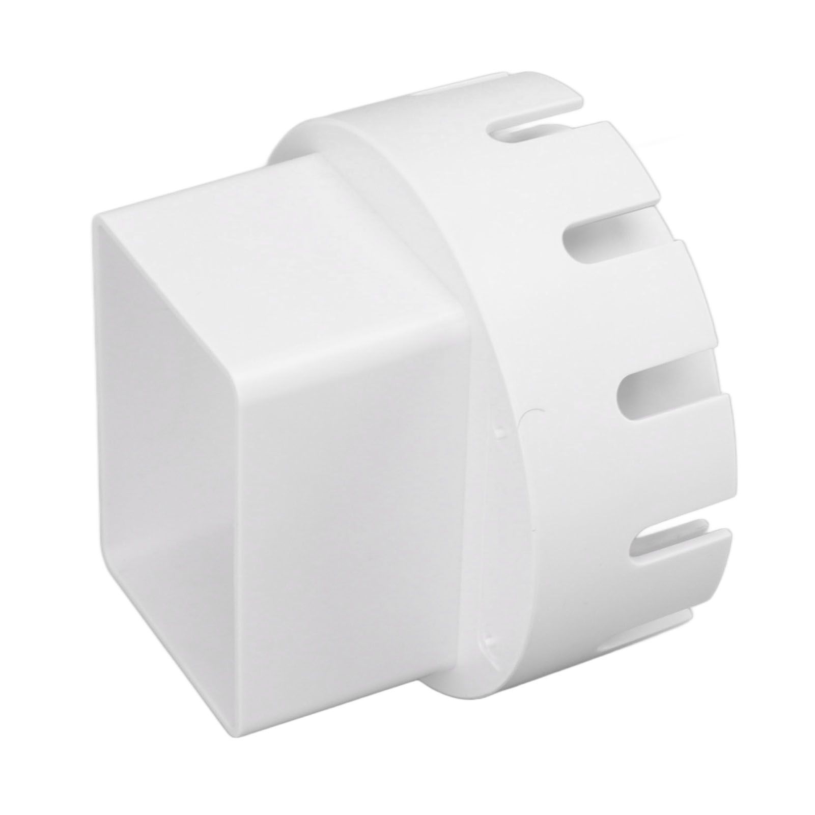 Downspout Adapter Plastic Drain Adapter Replacement Downpipe Converter Connector with Screws White L 3x4in - Image 3