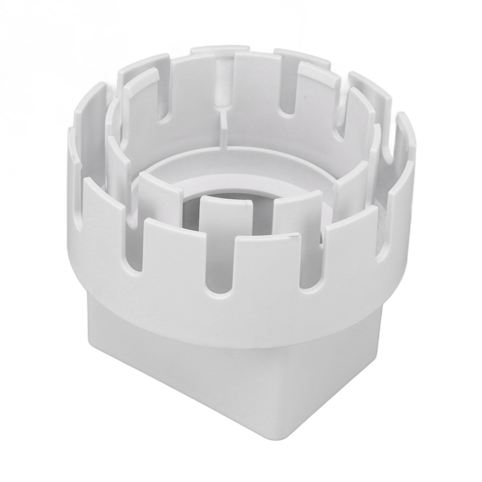 Downspout Adapter Plastic Drain Adapter Replacement Downpipe Converter Connector with Screws White L 3x4in - Image 5