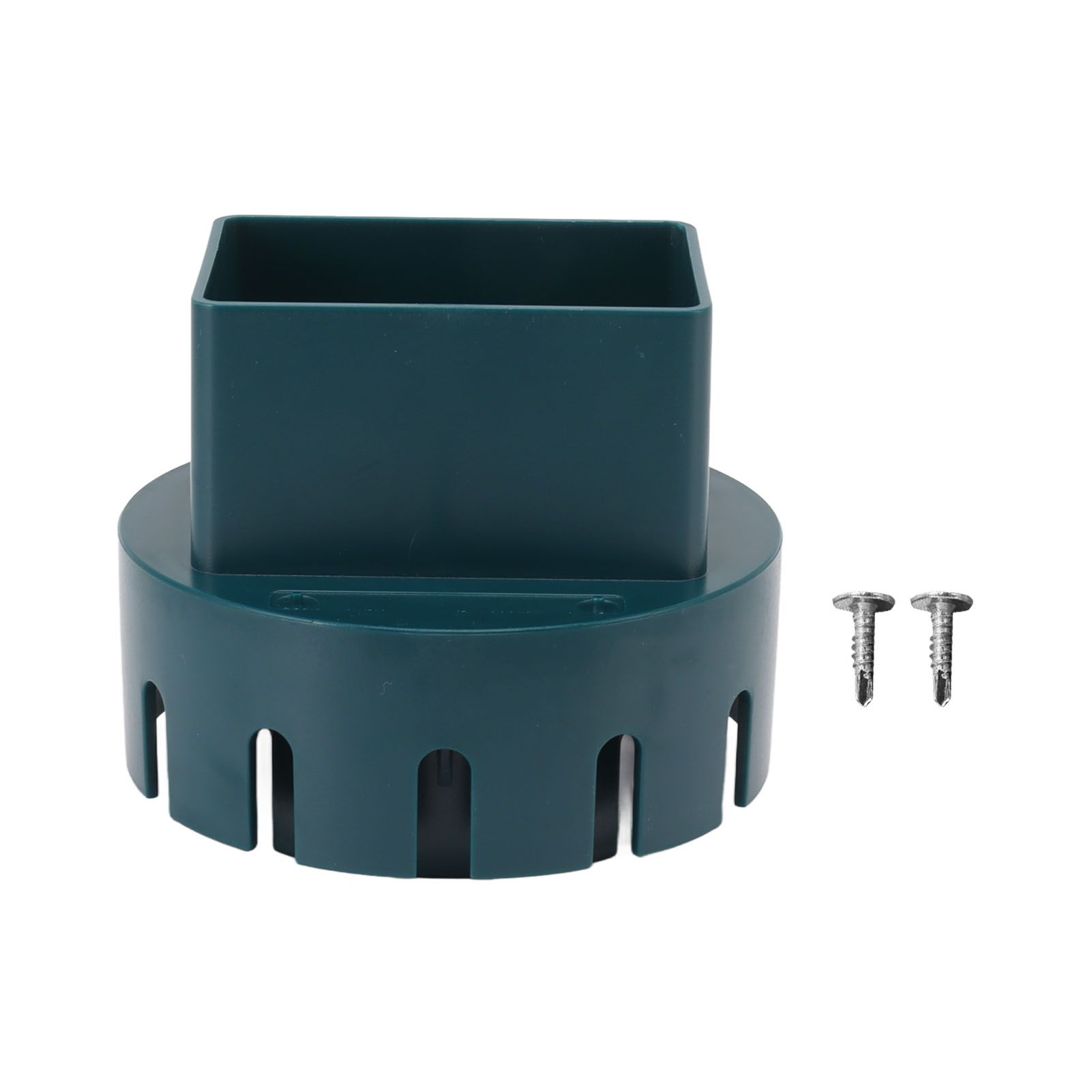 Downspout Adapter Plastic Drain Adapter Replacement Downpipe Converter Connector with Screws Green L 3x4in - Image 1