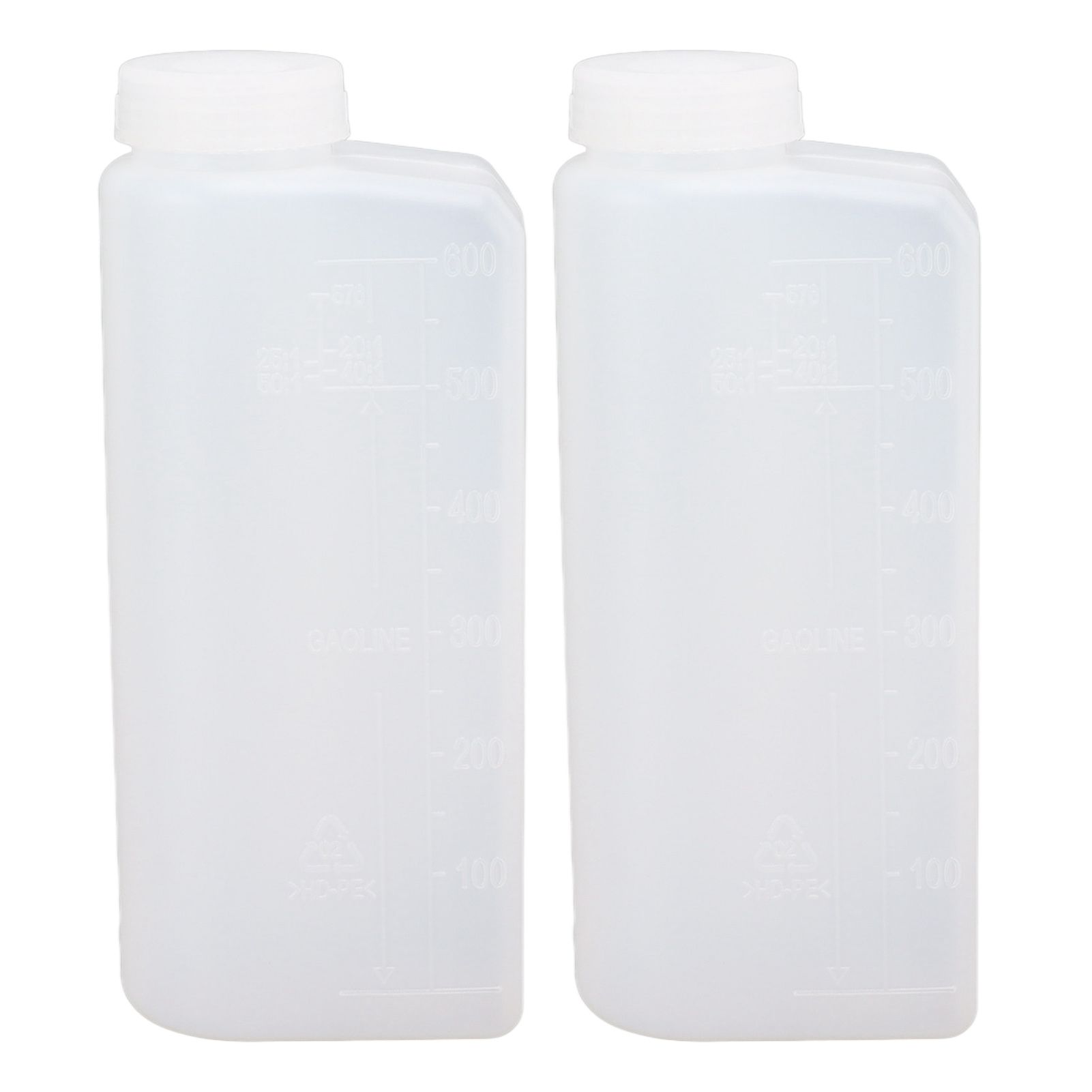 2PCS 600ML 2 Stroke Oil Petrol Fuel Mix Bottle Professional Oil Mixing Bottle Container for Chainsaw Ironing Machine - Image 1