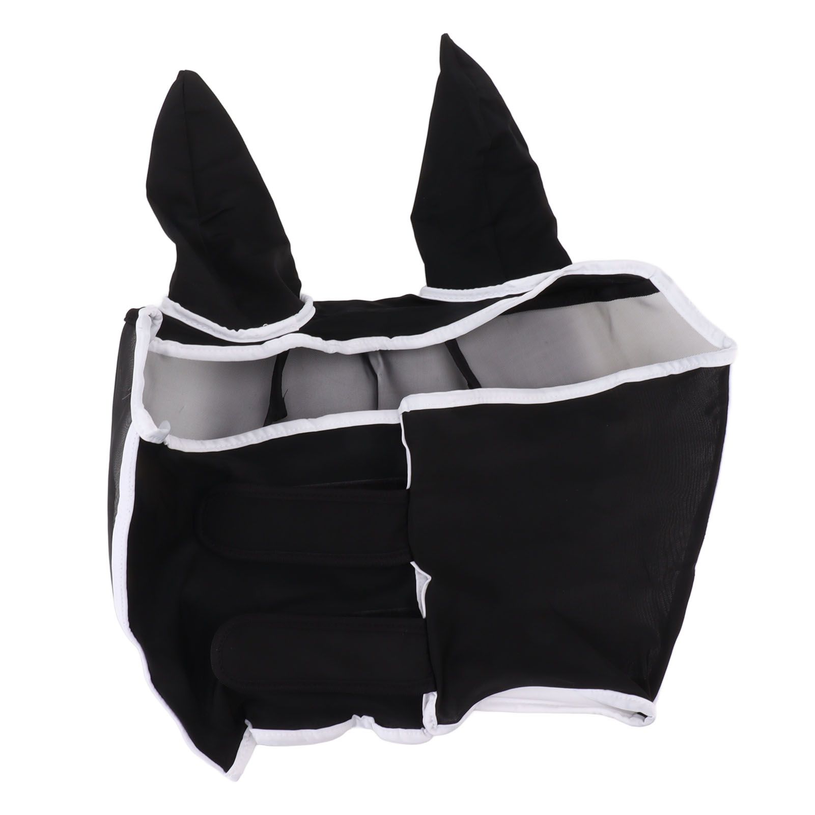 Horse Fly Mask All Round Mesh Breathable Fly Mask Elastic UV Protection Horse Face Mask with Ears Black L 45x54cm / 17.7x21.3in - Image 3