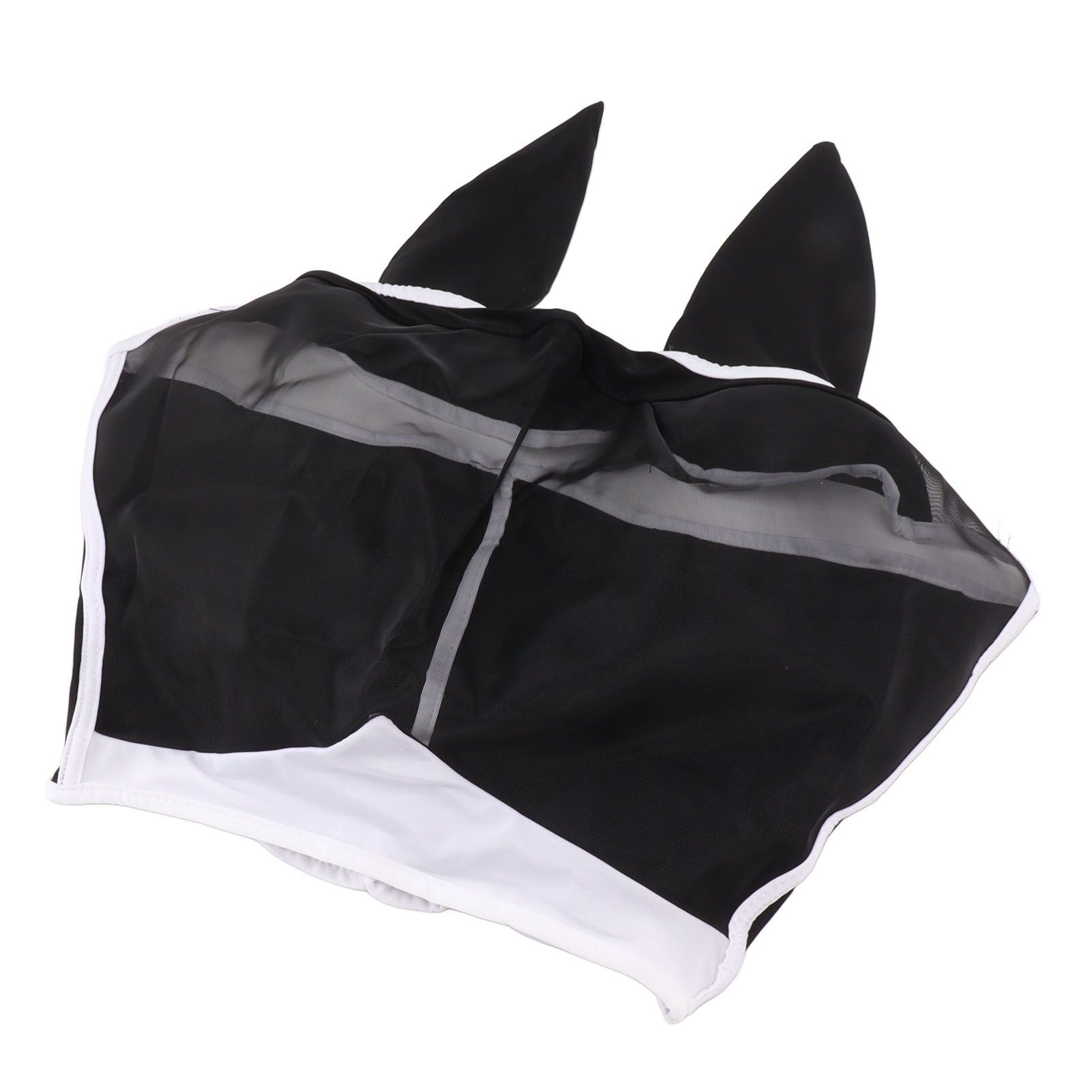 Horse Fly Mask All Round Mesh Breathable Fly Mask Elastic UV Protection Horse Face Mask with Ears Black S 42x35cm / 16.5x13.8in - Image 7
