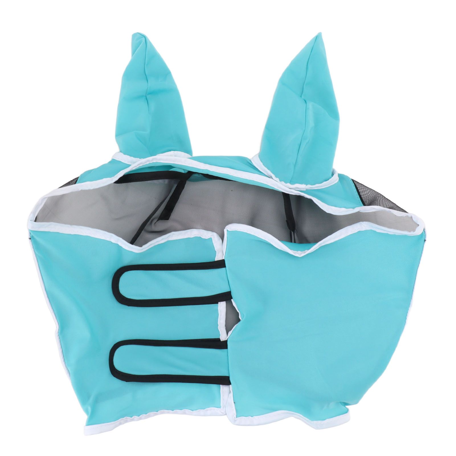 Horse Fly Mask All Round Mesh Breathable Fly Mask Elastic UV Protection Horse Face Mask with Ears Blue L 45x54cm / 17.7x21.3in - Image 3