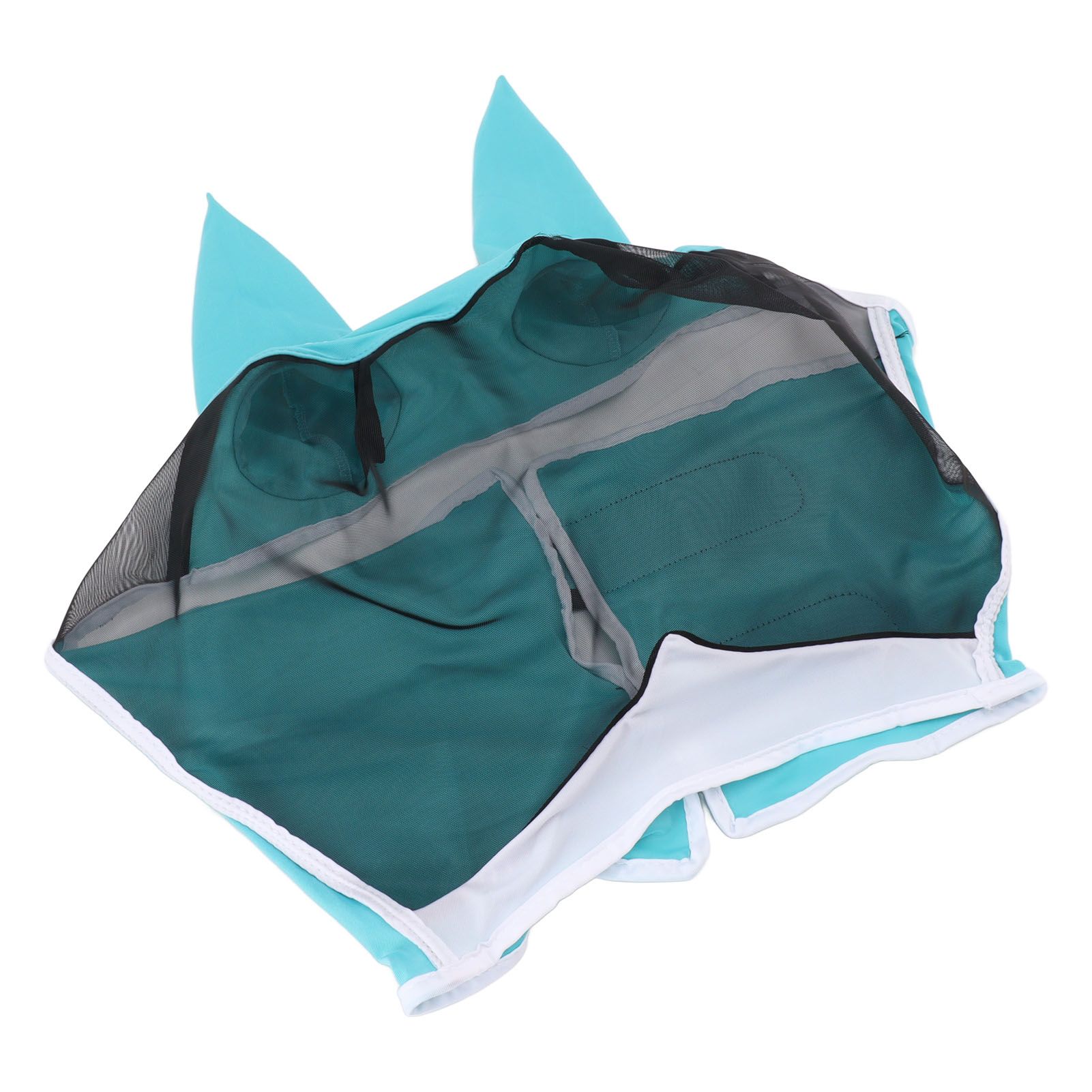 Horse Fly Mask All Round Mesh Breathable Fly Mask Elastic UV Protection Horse Face Mask with Ears Blue L 45x54cm / 17.7x21.3in - Image 5