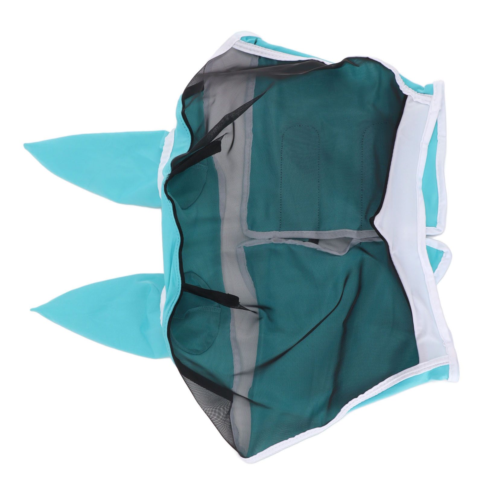 Horse Fly Mask All Round Mesh Breathable Fly Mask Elastic UV Protection Horse Face Mask with Ears Blue L 45x54cm / 17.7x21.3in - Image 8