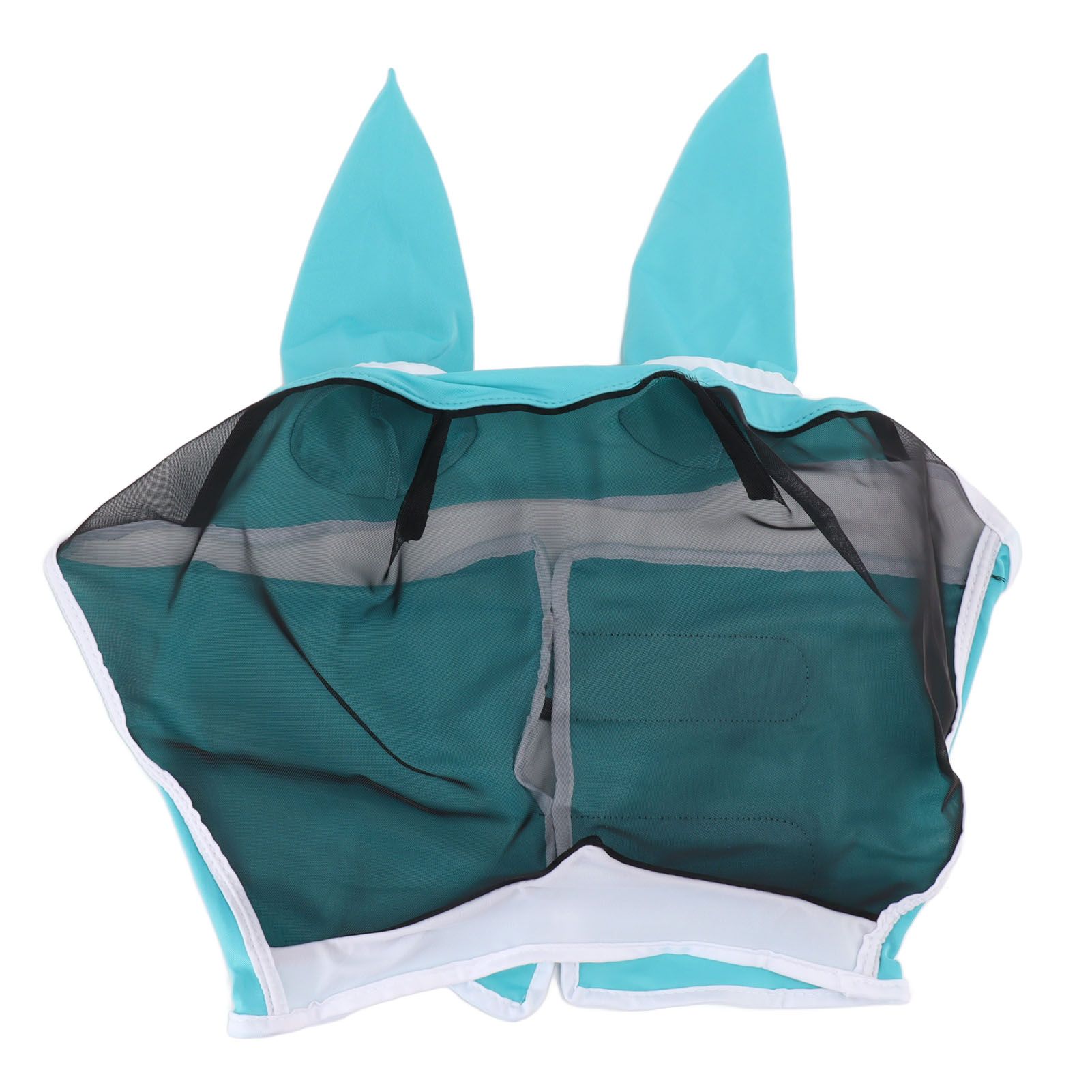 Horse Fly Mask All Round Mesh Breathable Fly Mask Elastic UV Protection Horse Face Mask with Ears Blue S 42x35cm / 16.5x13.8in - Image 1