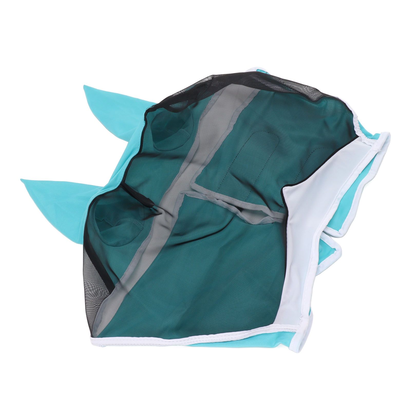 Horse Fly Mask All Round Mesh Breathable Fly Mask Elastic UV Protection Horse Face Mask with Ears Blue S 42x35cm / 16.5x13.8in - Image 4