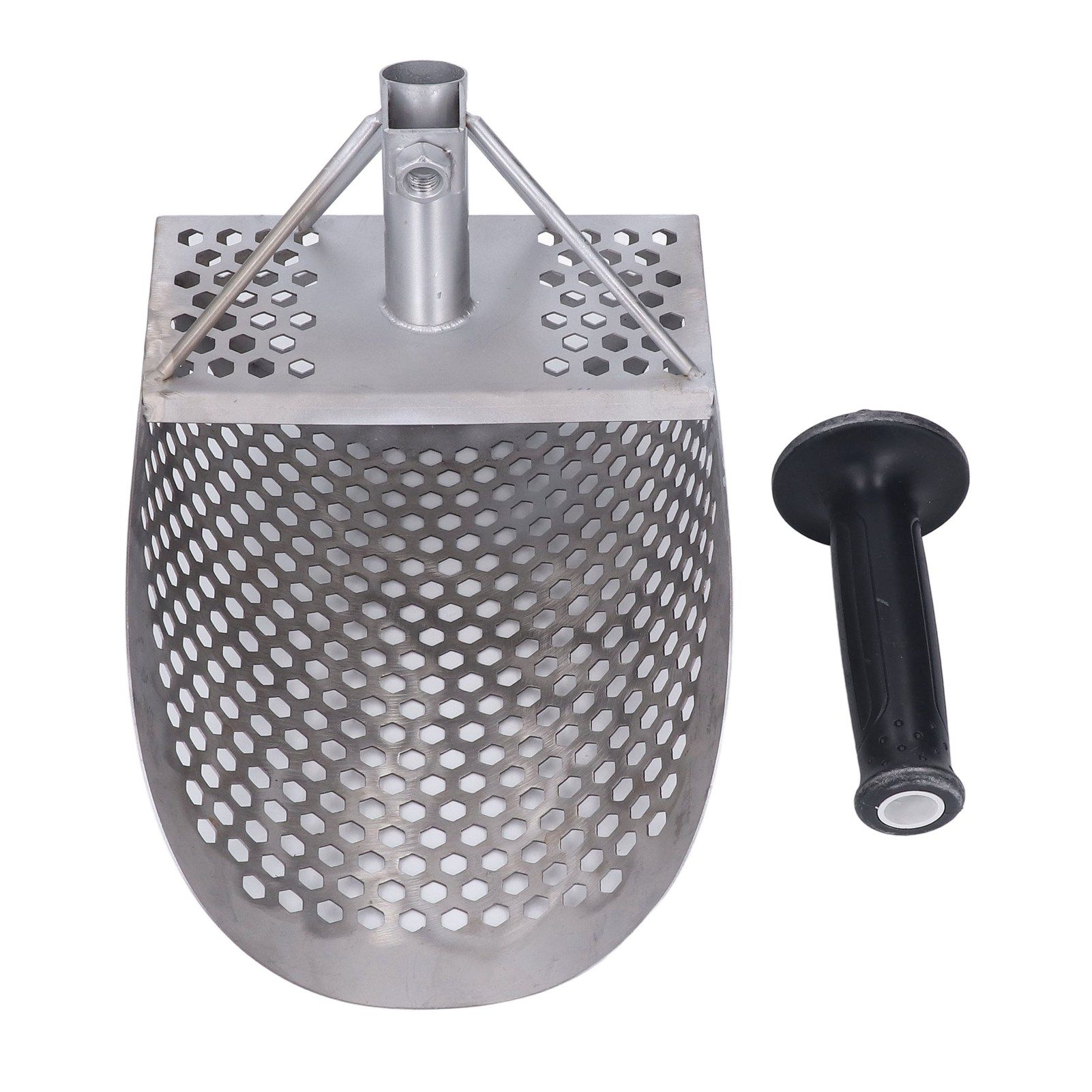 Beach Sand Scoop Metal Detecting Hunting Tool Detector Stainless Steel Hexahedron Holes Sand Scoop - Image 1