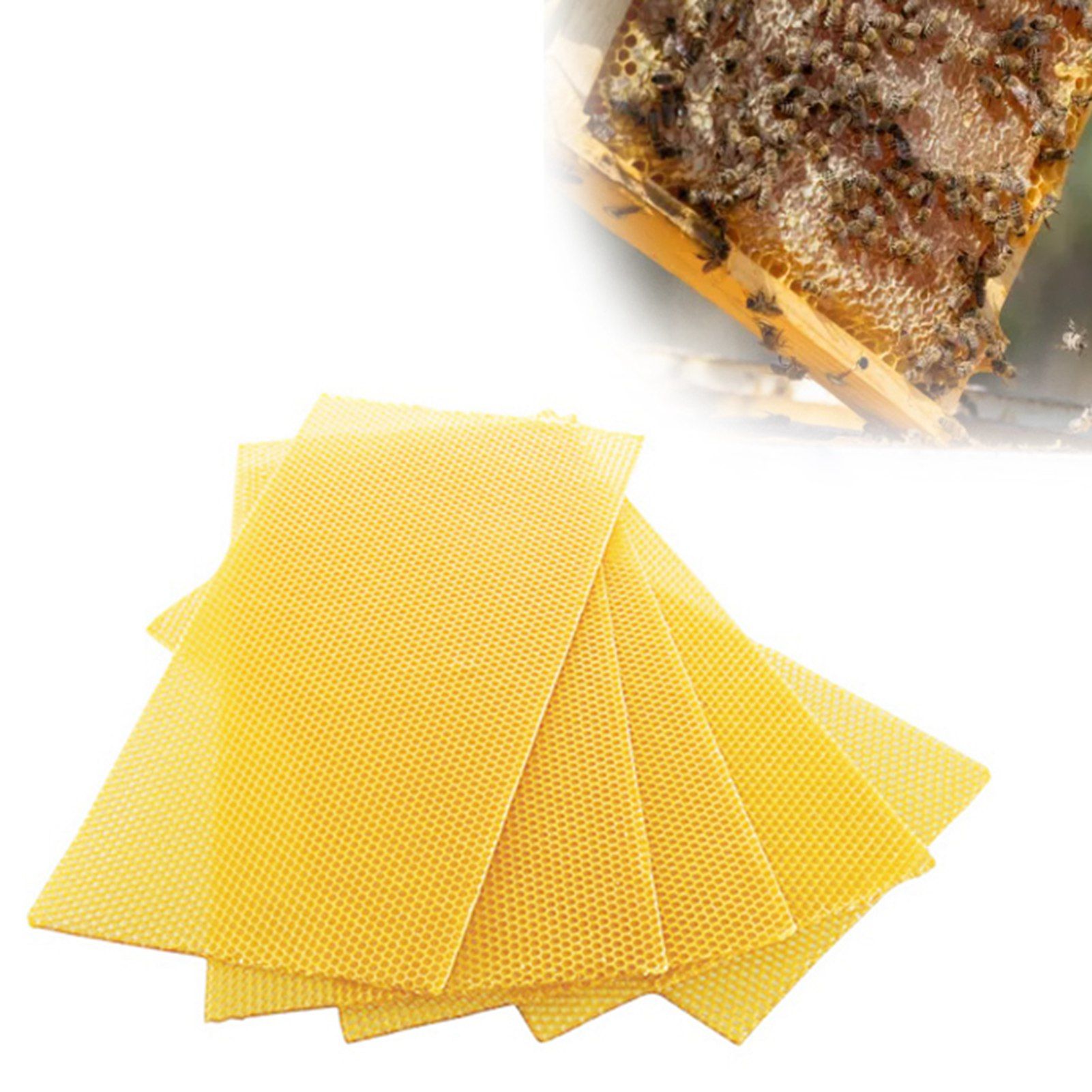 10Pcs Beeswax Sheets for Candle Making Natural Beeswax Honeycomb Foundation Sheets for Kids Adults - Image 6