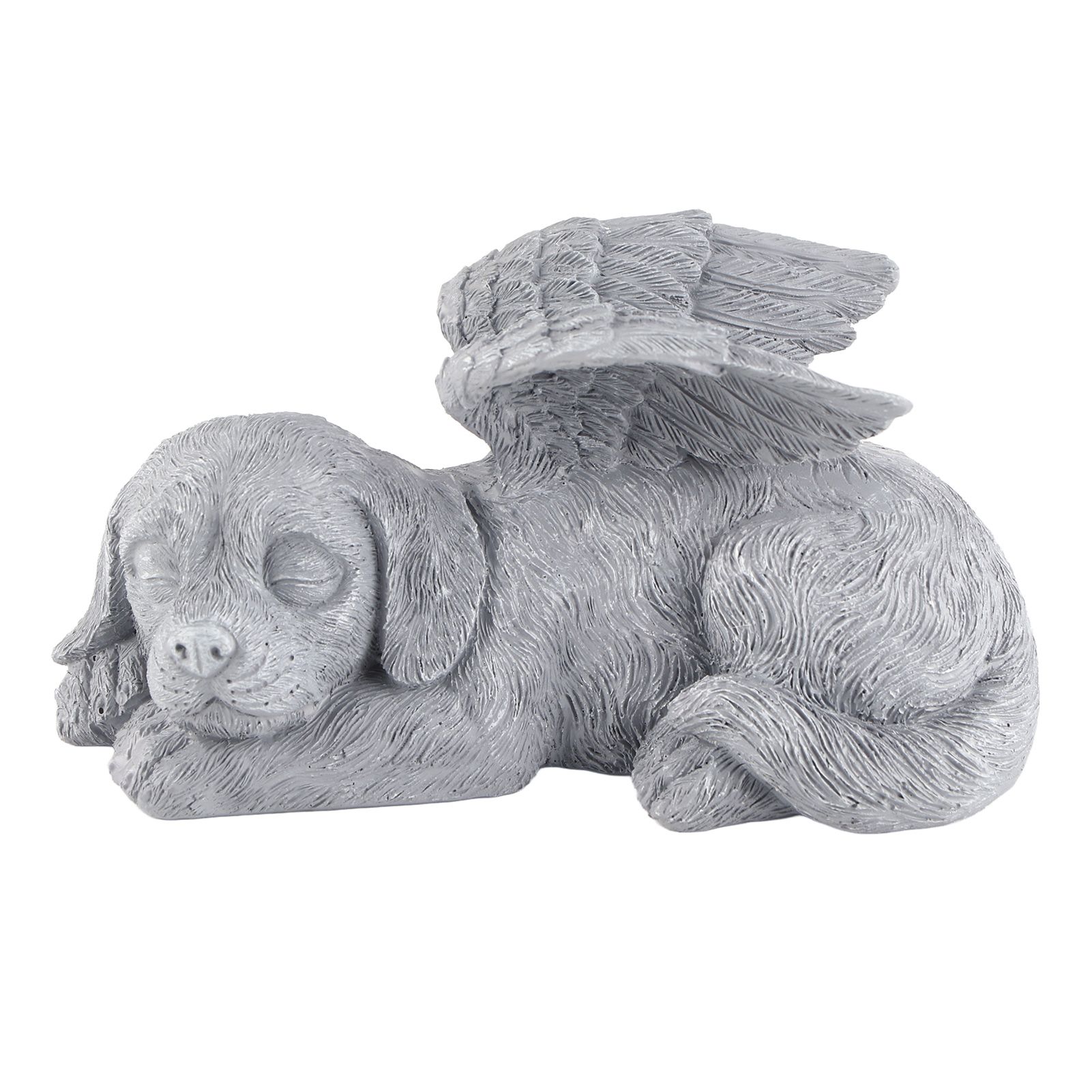 Pet Memorial Statue Resin Sleeping Pet Angel Garden Sculpture for Pet Memorial Gravestone Ornament Angel Dog - Image 1