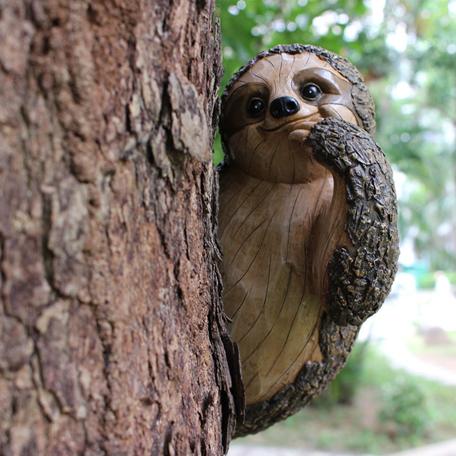 Garden Peeker Sloth Sculptures Lovely Innovative Simulation Resin Waterproof Lasting Tree Hugger Peeker Statue - Image 4
