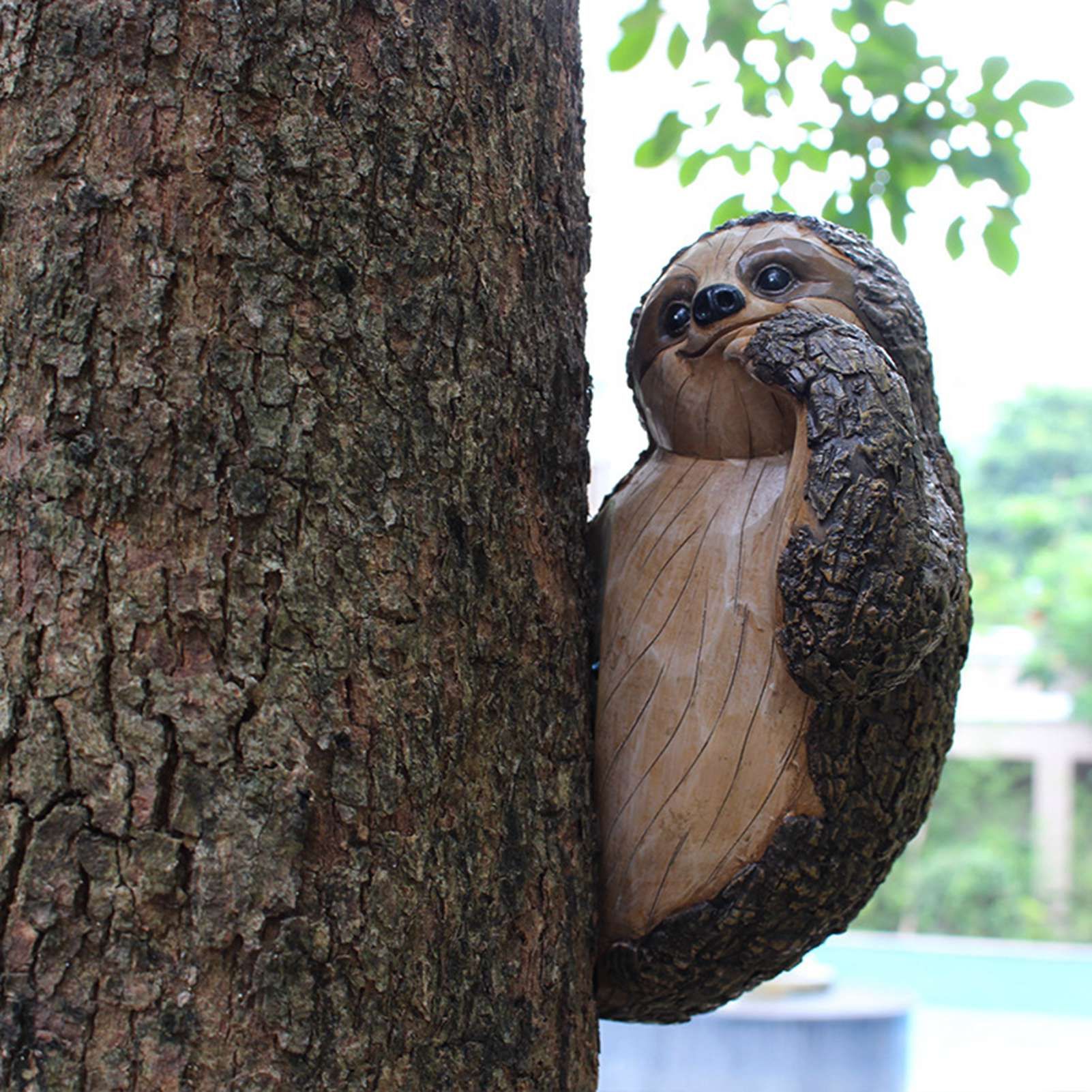 Garden Peeker Sloth Sculptures Lovely Innovative Simulation Resin Waterproof Lasting Tree Hugger Peeker Statue - Image 8
