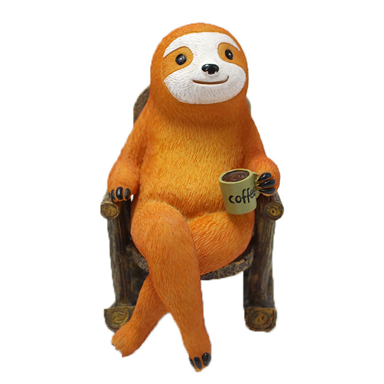 Sloth Statue Lifelike Vivid Exquisite Resin Sloth Figure Ornament Decoration for Courtyard Garden Yard - Image 2