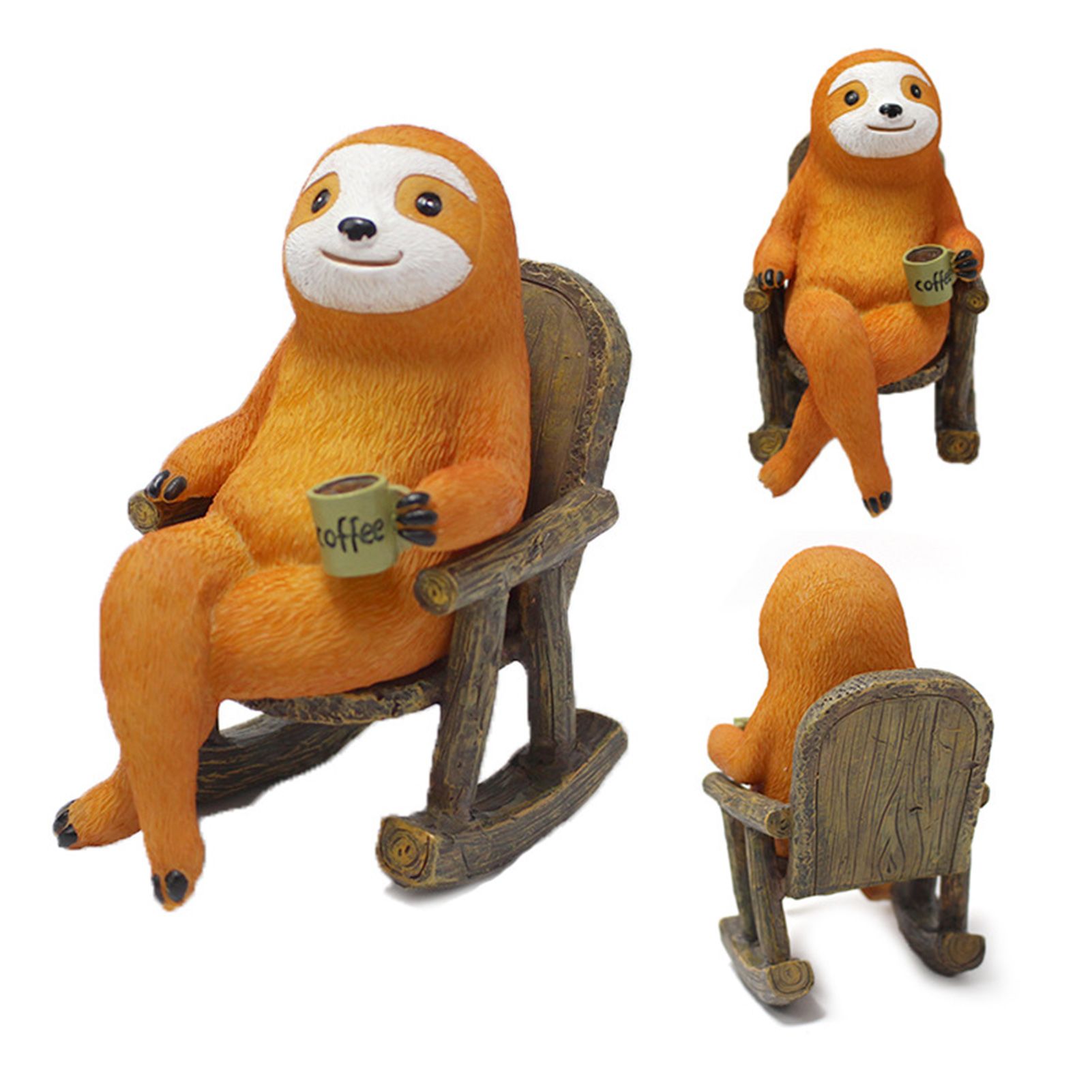 Sloth Statue Lifelike Vivid Exquisite Resin Sloth Figure Ornament Decoration for Courtyard Garden Yard - Image 4