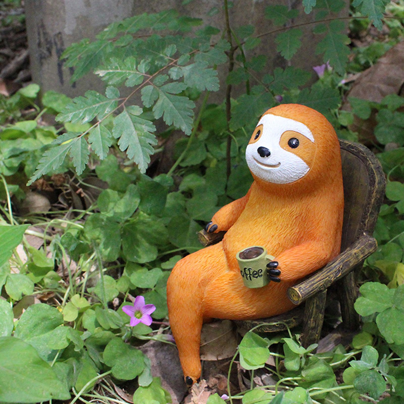 Sloth Statue Lifelike Vivid Exquisite Resin Sloth Figure Ornament Decoration for Courtyard Garden Yard - Image 5