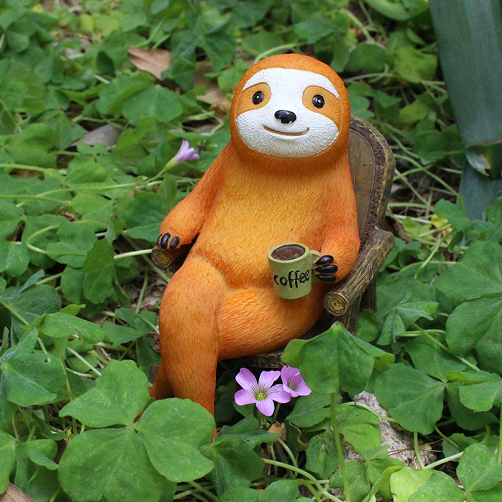 Sloth Statue Lifelike Vivid Exquisite Resin Sloth Figure Ornament Decoration for Courtyard Garden Yard - Image 6