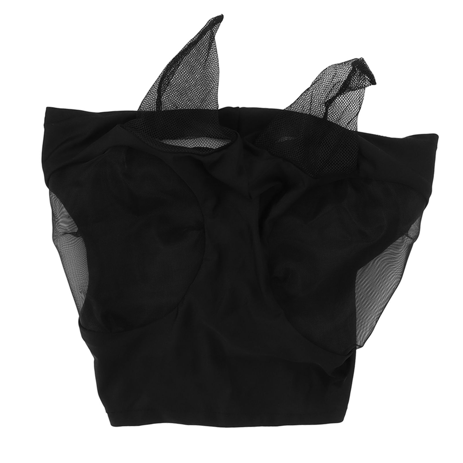 Horse Mesh Fly Mask Breathable Elastic Horse Face Mask with Ears Protection Riding Equestrian Equipment Black - Image 1