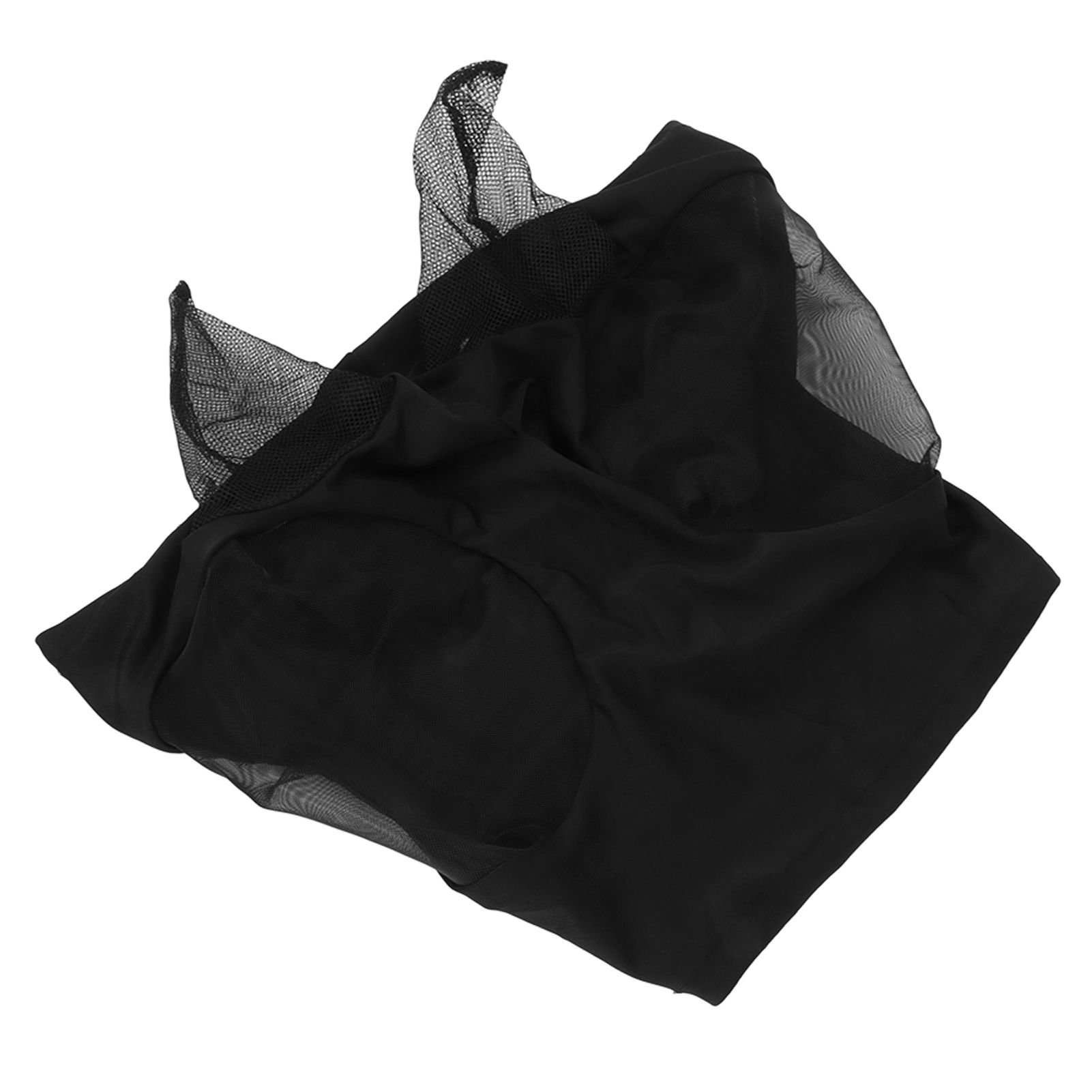 Horse Mesh Fly Mask Breathable Elastic Horse Face Mask with Ears Protection Riding Equestrian Equipment Black - Image 4