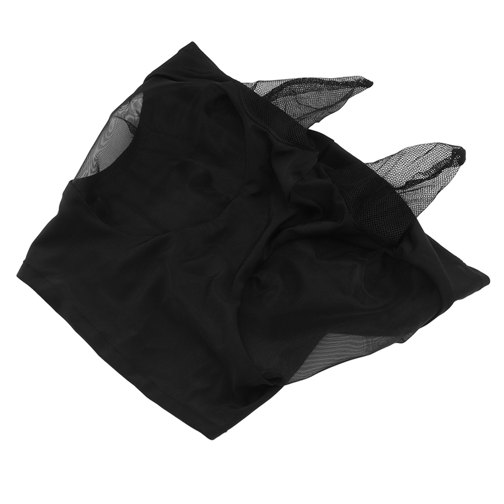 Horse Mesh Fly Mask Breathable Elastic Horse Face Mask with Ears Protection Riding Equestrian Equipment Black - Image 5