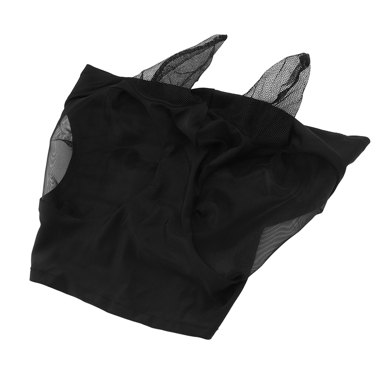 Horse Mesh Fly Mask Breathable Elastic Horse Face Mask with Ears Protection Riding Equestrian Equipment Black - Image 6