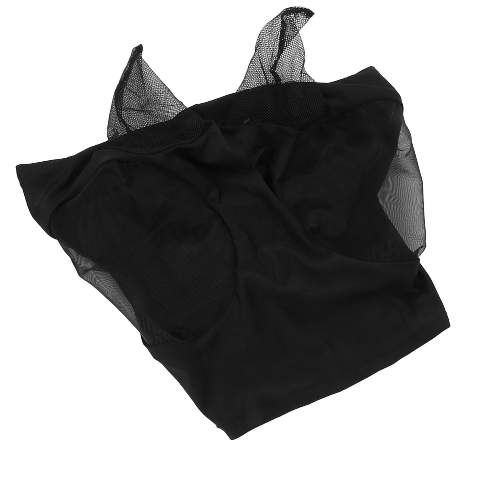 Horse Mesh Fly Mask Breathable Elastic Horse Face Mask with Ears Protection Riding Equestrian Equipment Black - Image 7