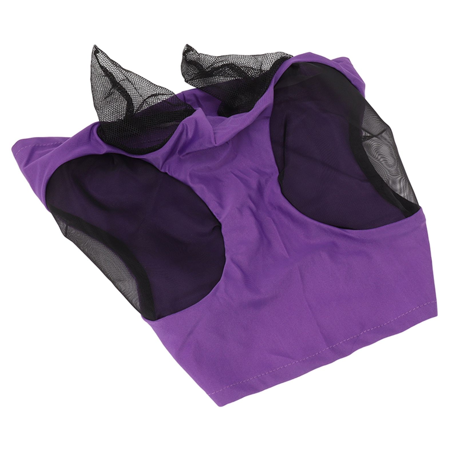 Horse Mesh Fly Mask Breathable Elastic Horse Face Mask with Ears Protection Riding Equestrian Equipment Purple - Image 2
