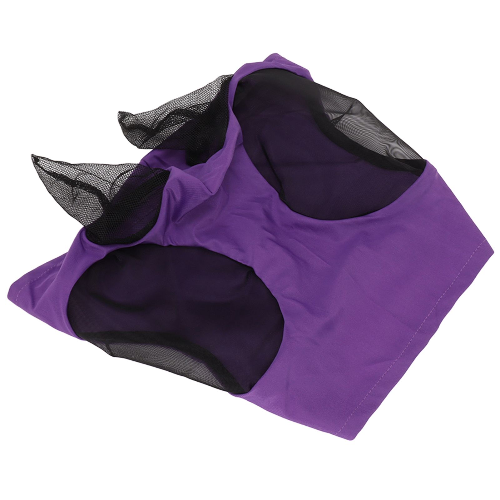 Horse Mesh Fly Mask Breathable Elastic Horse Face Mask with Ears Protection Riding Equestrian Equipment Purple - Image 3