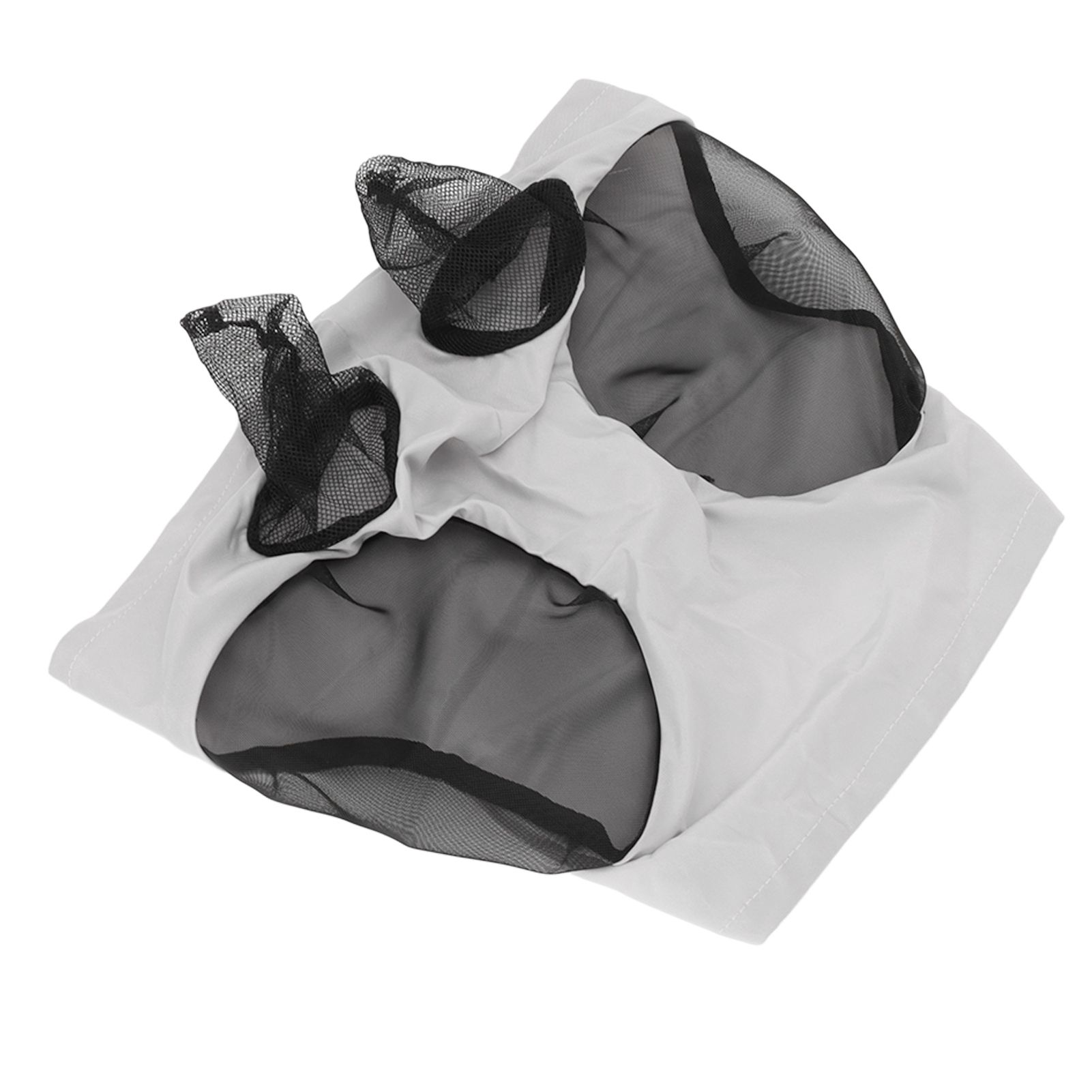 Horse Mesh Fly Mask Breathable Elastic Horse Face Mask with Ears Protection Riding Equestrian Equipment Gray - Image 2