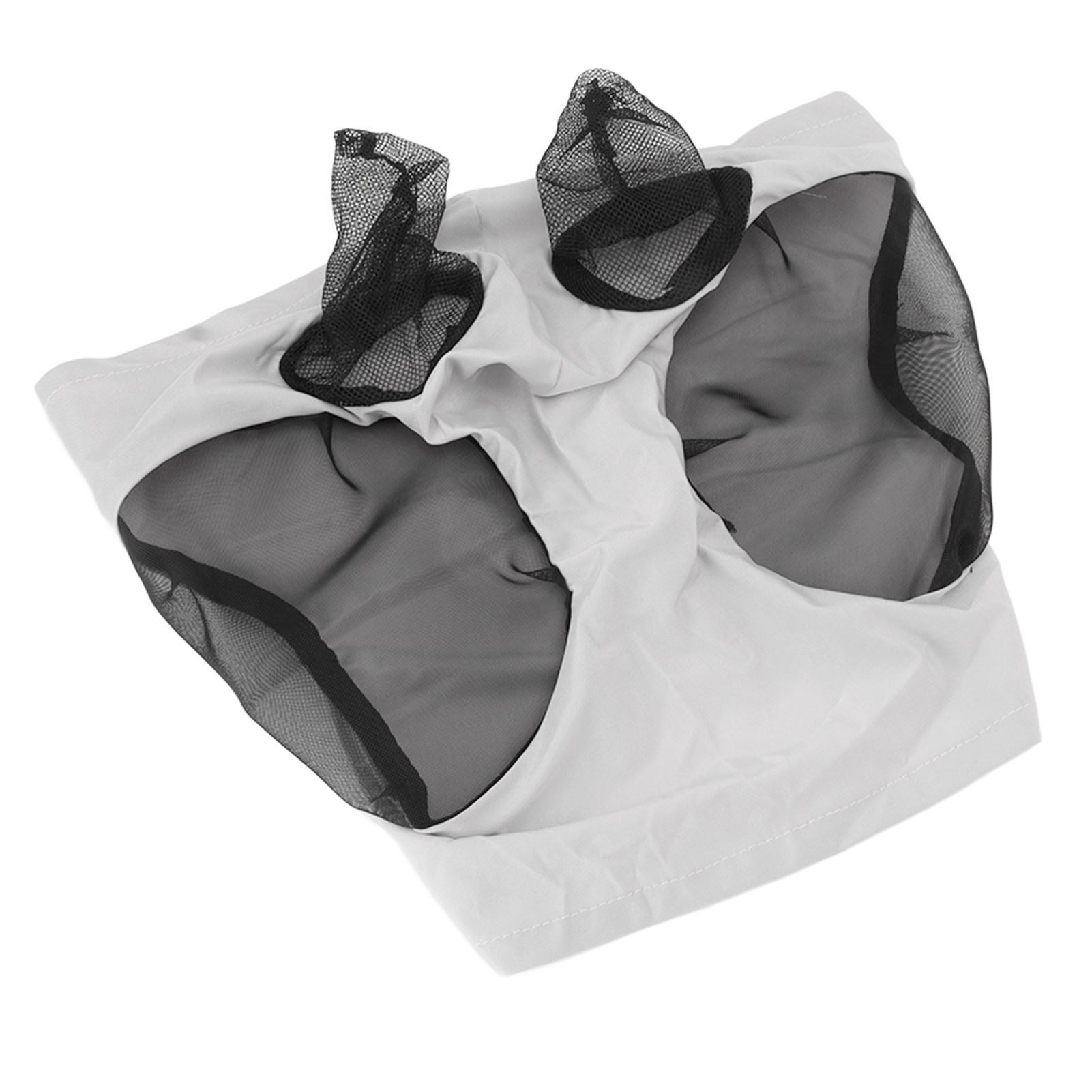 Horse Mesh Fly Mask Breathable Elastic Horse Face Mask with Ears Protection Riding Equestrian Equipment Gray - Image 3