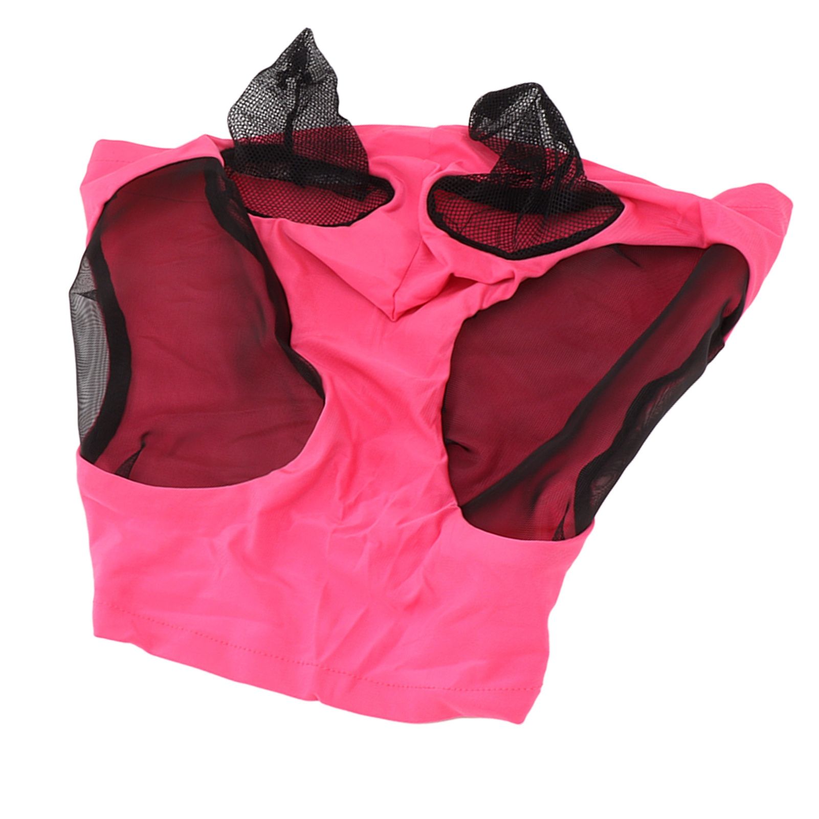 Horse Mesh Fly Mask Breathable Elastic Horse Face Mask with Ears Protection Riding Equestrian Equipment Rose Red - Image 8