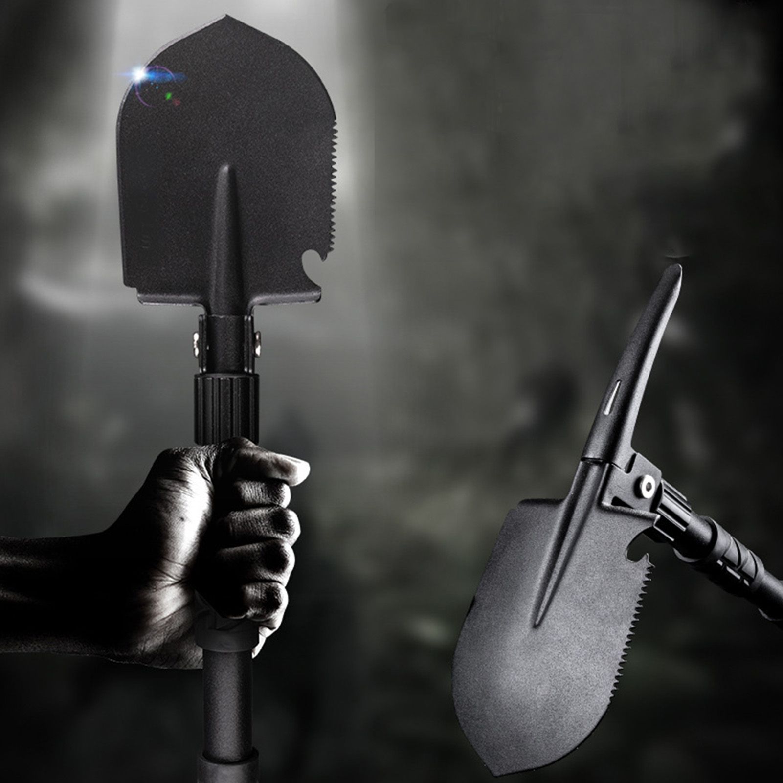 Folding Camping Shovel Alloy Steel Firefighting Shovel Entrenching Trowel Tool For Outdoor - Image 6