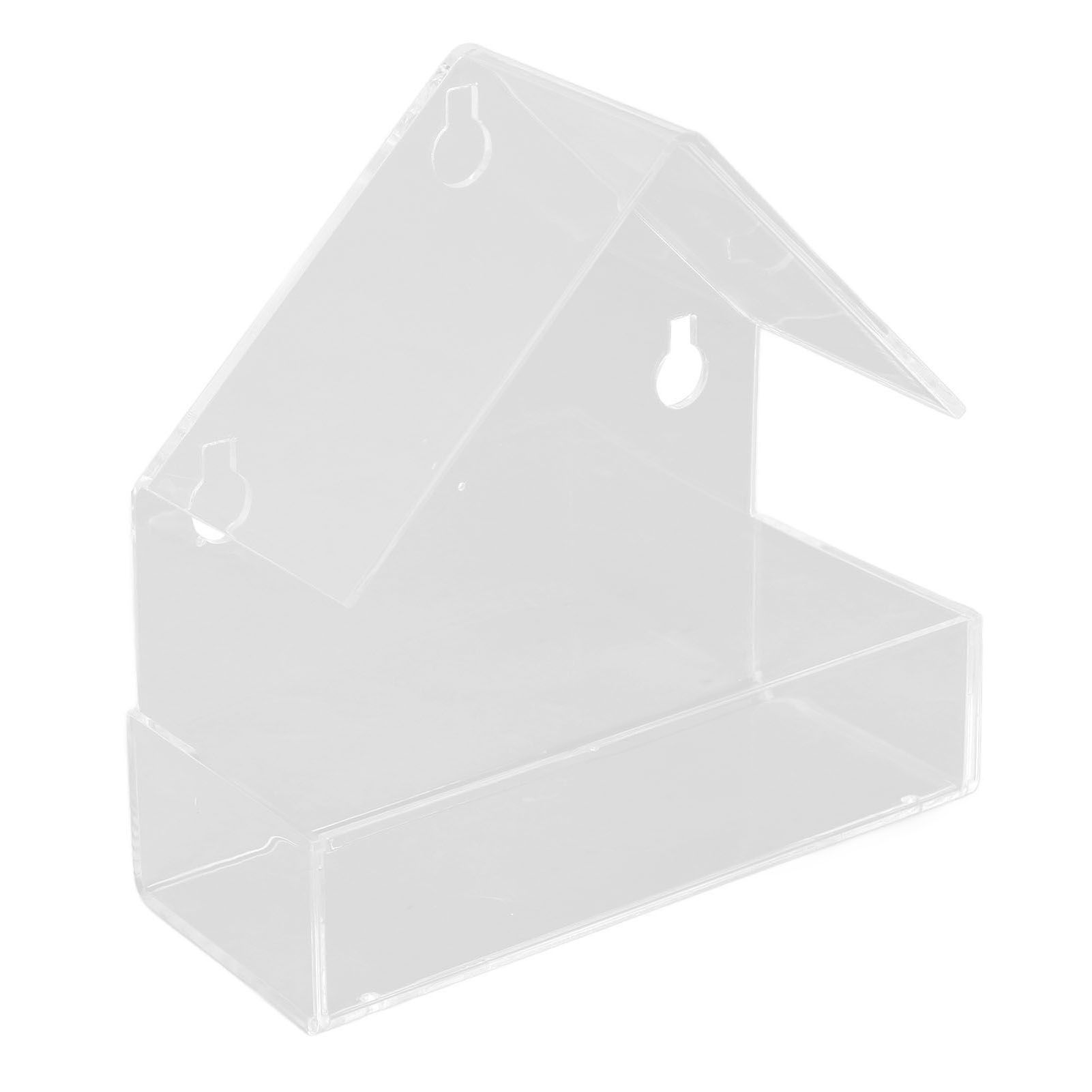 Window Bird Feeder with Suction Cup Window Acrylic Bird Feeding House Tray for Farm Garden - Image 2