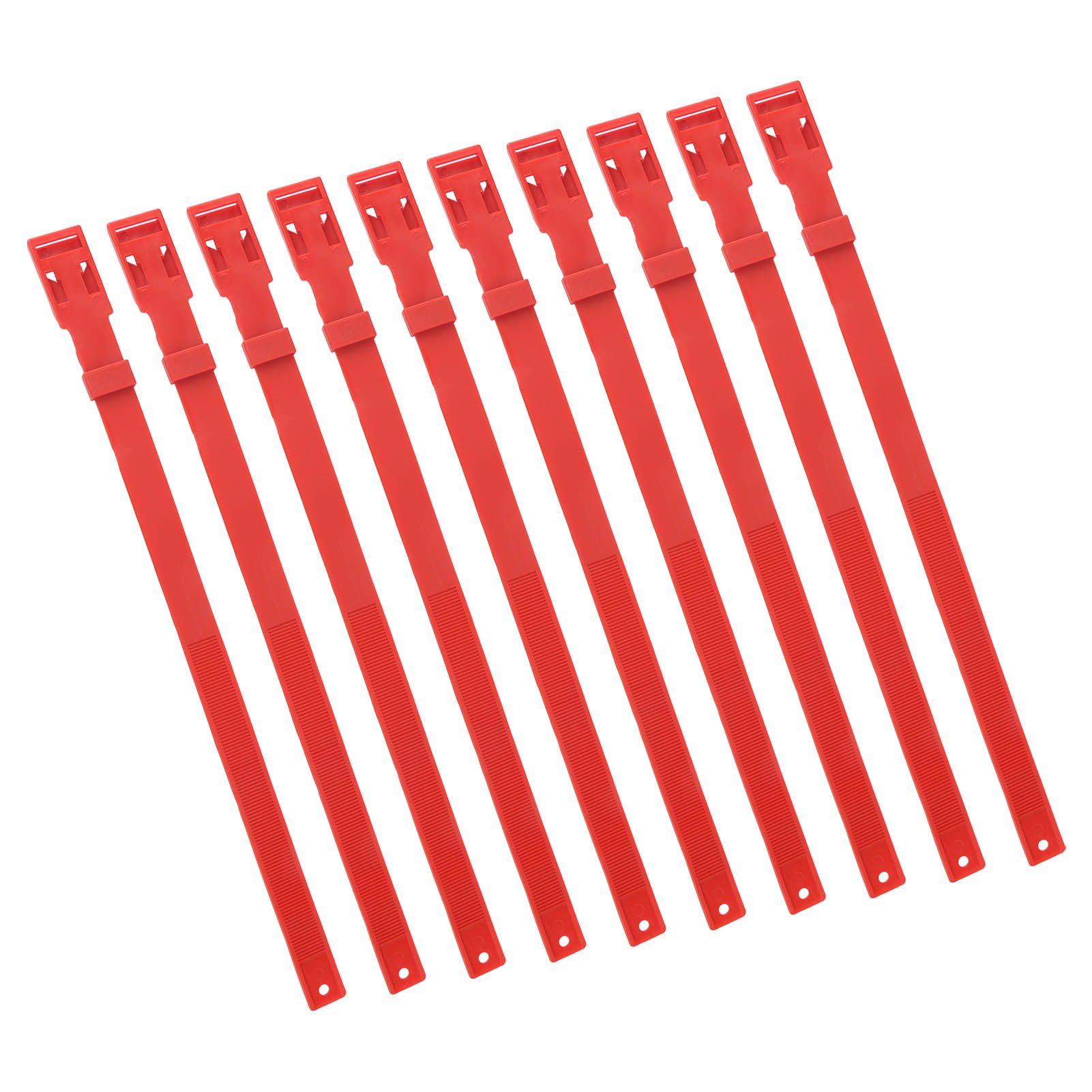 10PCS Goat Collar PU 23 Inch Adjustable Livestock Collar for Farm Animal Cow Horse Sheep Red - Image 6