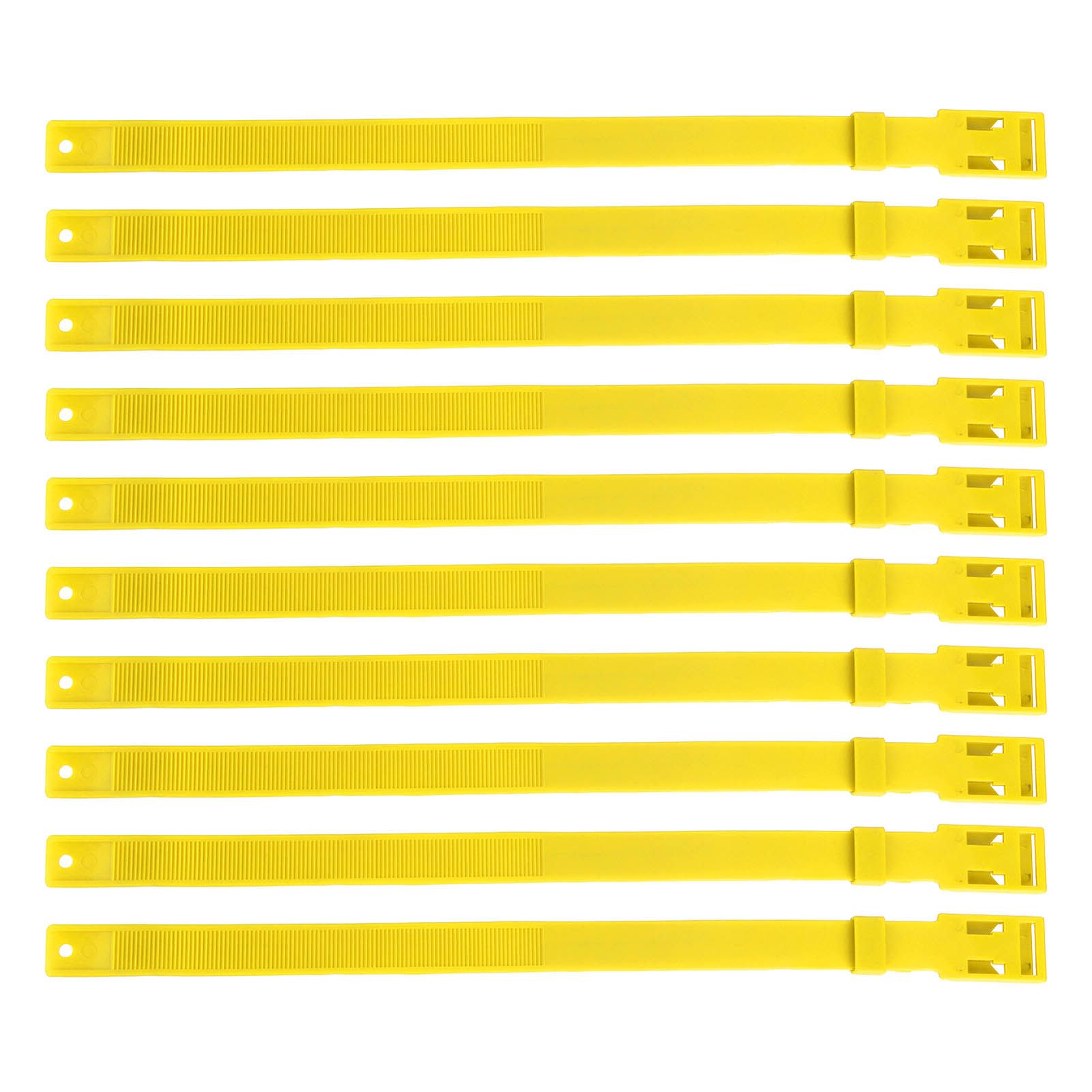 10PCS Goat Collar PU 23 Inch Adjustable Livestock Collar for Farm Animal Cow Horse Sheep Yellow - Image 1