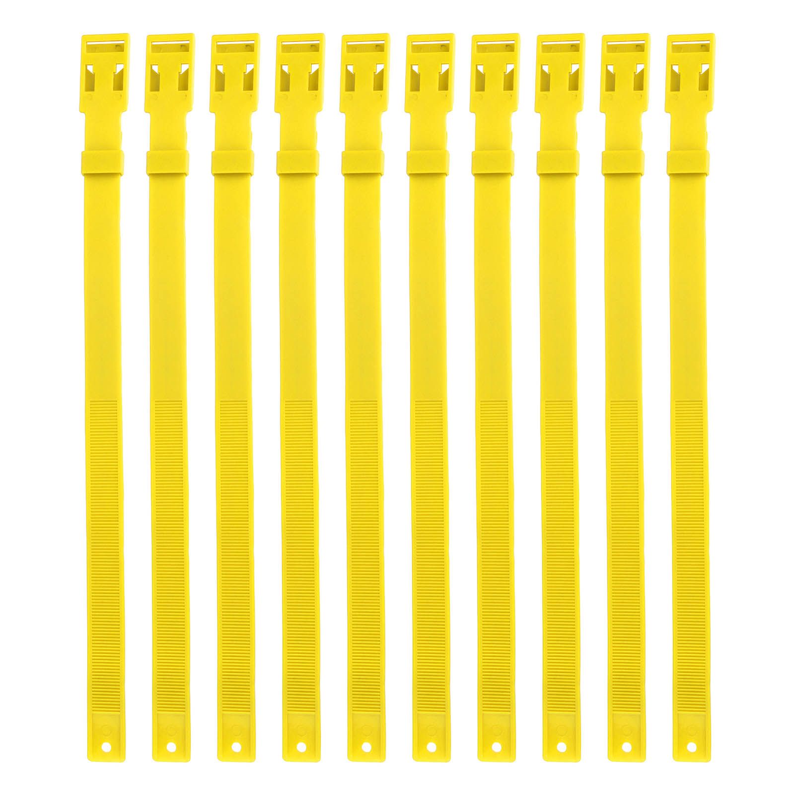 10PCS Goat Collar PU 23 Inch Adjustable Livestock Collar for Farm Animal Cow Horse Sheep Yellow - Image 2