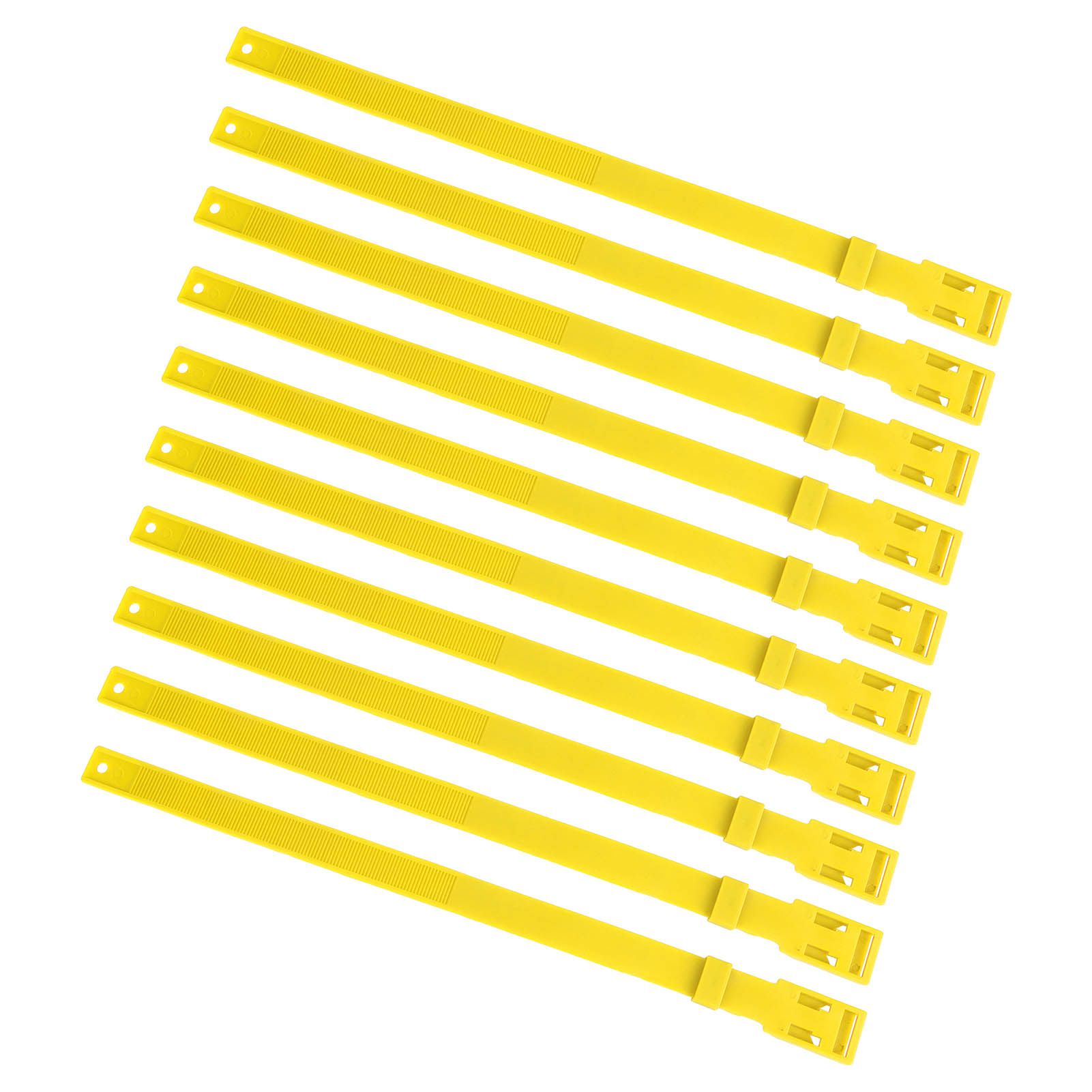 10PCS Goat Collar PU 23 Inch Adjustable Livestock Collar for Farm Animal Cow Horse Sheep Yellow - Image 3