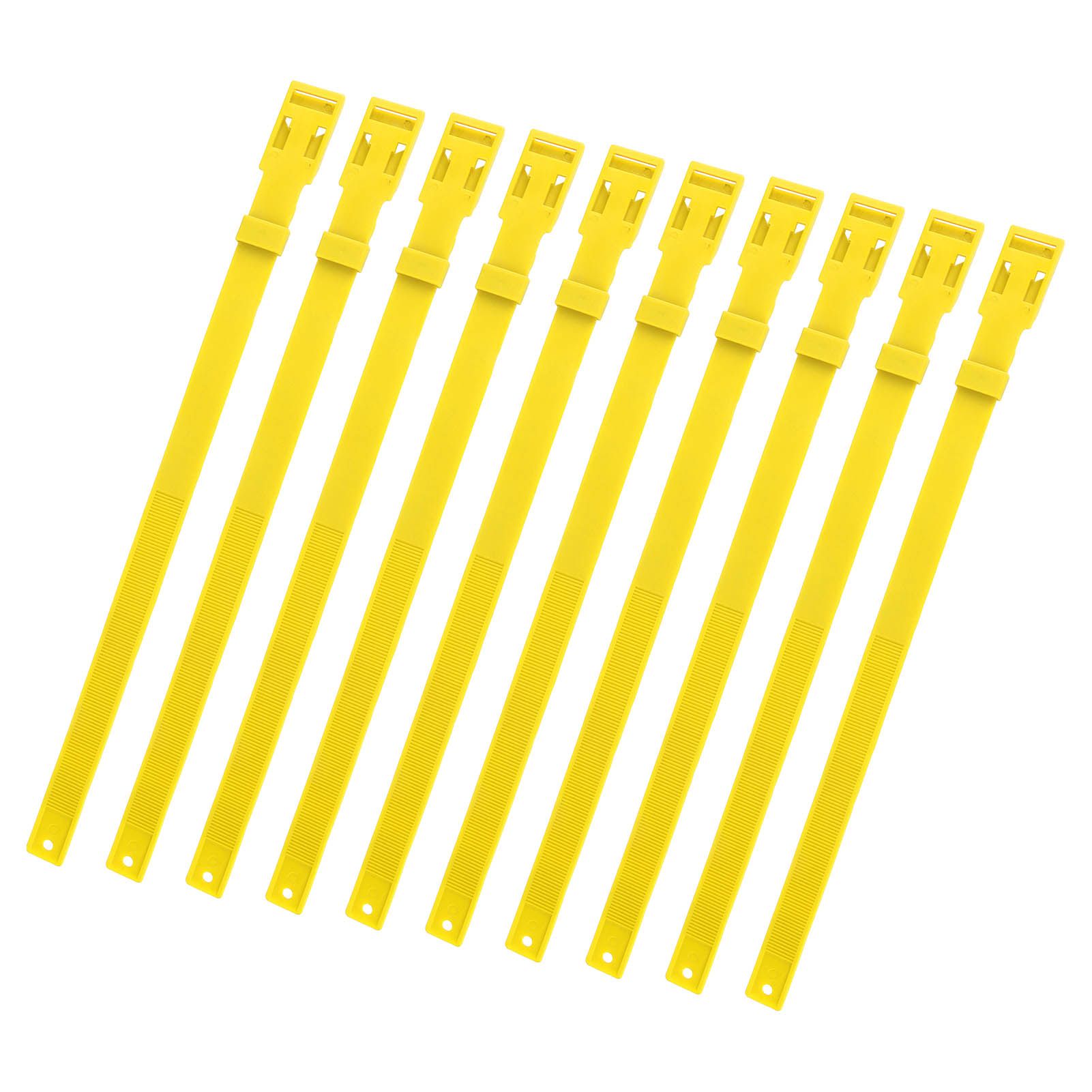10PCS Goat Collar PU 23 Inch Adjustable Livestock Collar for Farm Animal Cow Horse Sheep Yellow - Image 5