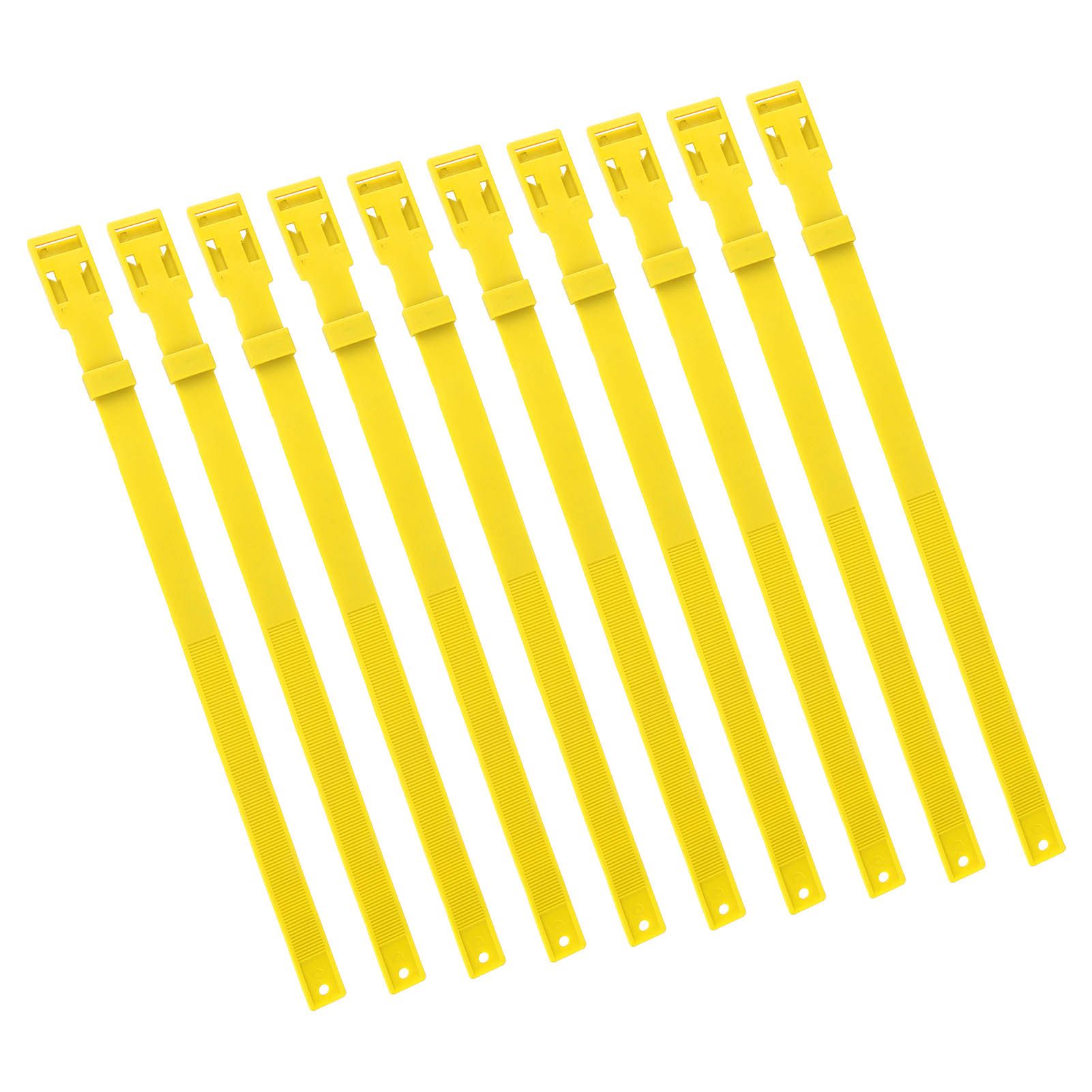 10PCS Goat Collar PU 23 Inch Adjustable Livestock Collar for Farm Animal Cow Horse Sheep Yellow - Image 6