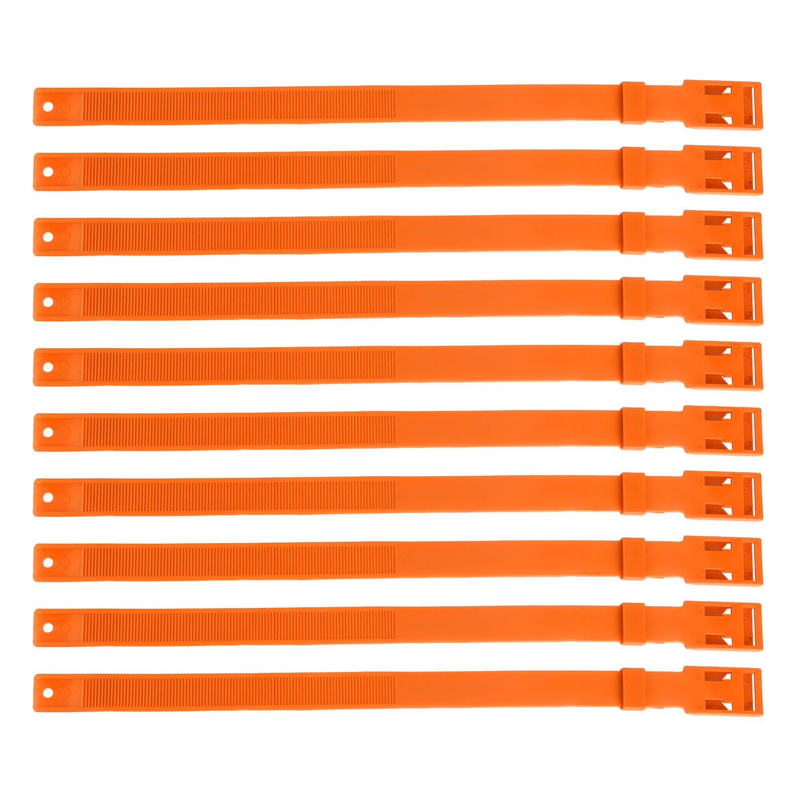 10PCS Goat Collar PU 23 Inch Adjustable Livestock Collar for Farm Animal Cow Horse Sheep Orange - Image 1