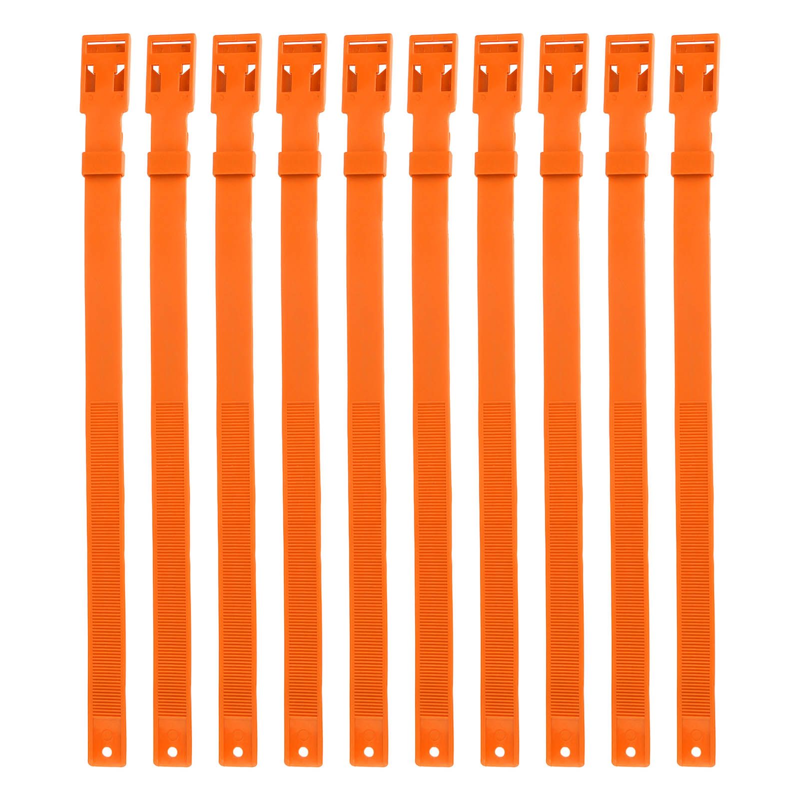 10PCS Goat Collar PU 23 Inch Adjustable Livestock Collar for Farm Animal Cow Horse Sheep Orange - Image 2