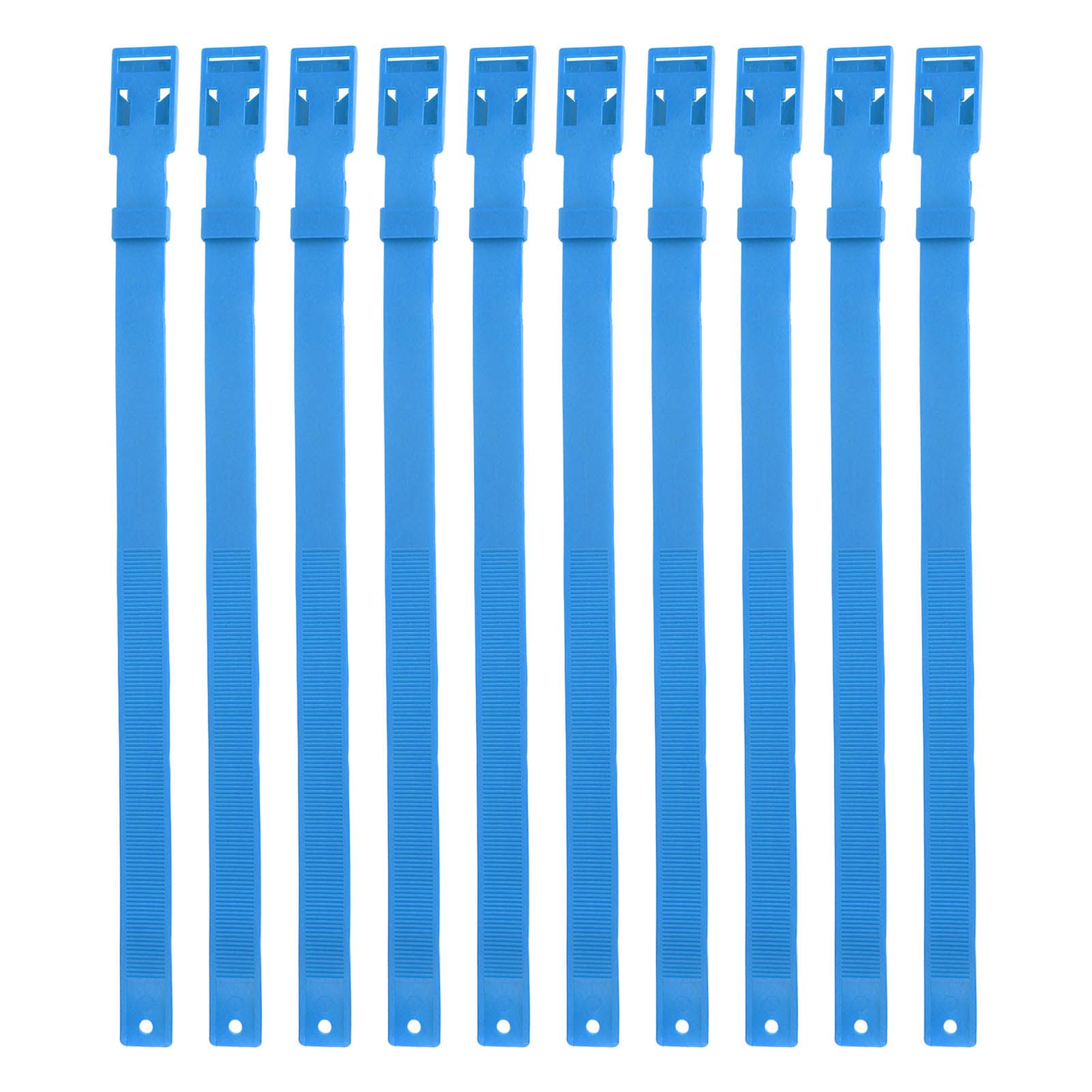 10PCS Goat Collar PU 23 Inch Adjustable Livestock Collar for Farm Animal Cow Horse Sheep Blue - Image 2