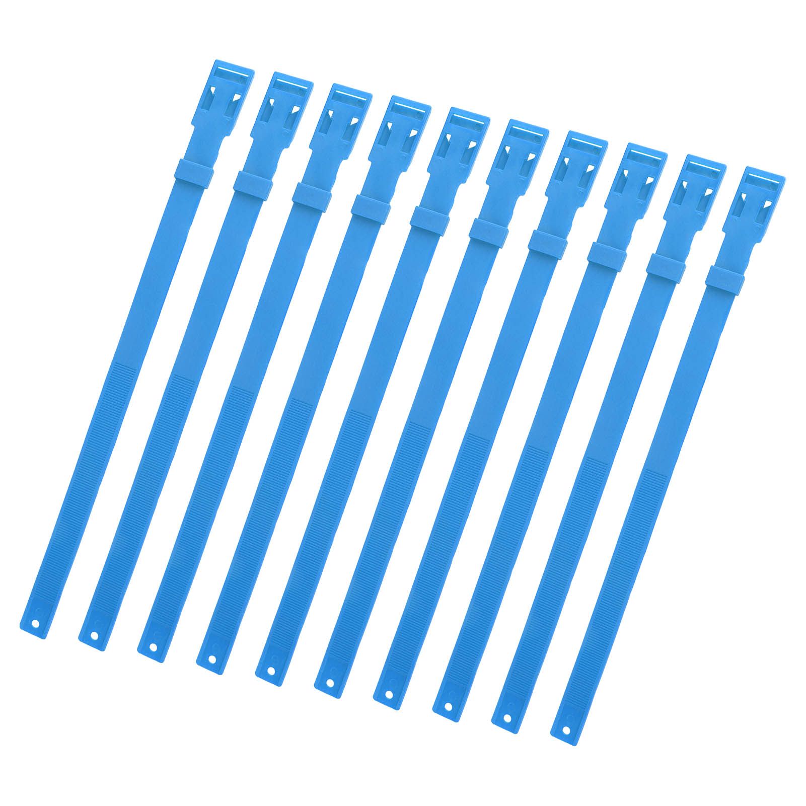 10PCS Goat Collar PU 23 Inch Adjustable Livestock Collar for Farm Animal Cow Horse Sheep Blue - Image 5